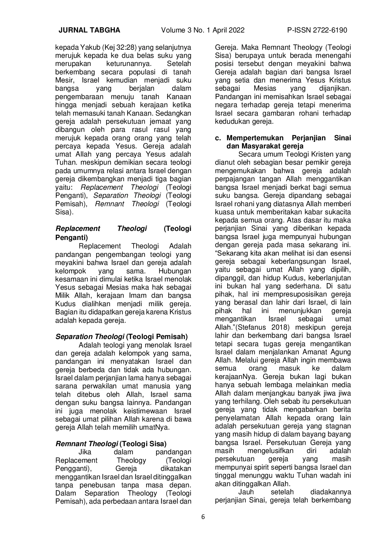 JURIS Mempertemukan Perjanjian Sinai Kepada Masyarakat Gereja