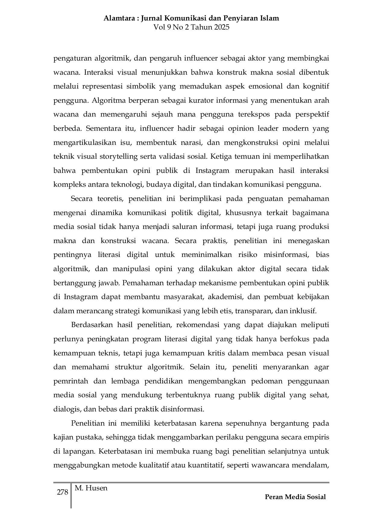 JURIS Peran Media Sosial Dalam Pembentukan Opini Publik Studi Kasus Pengguna Instagram