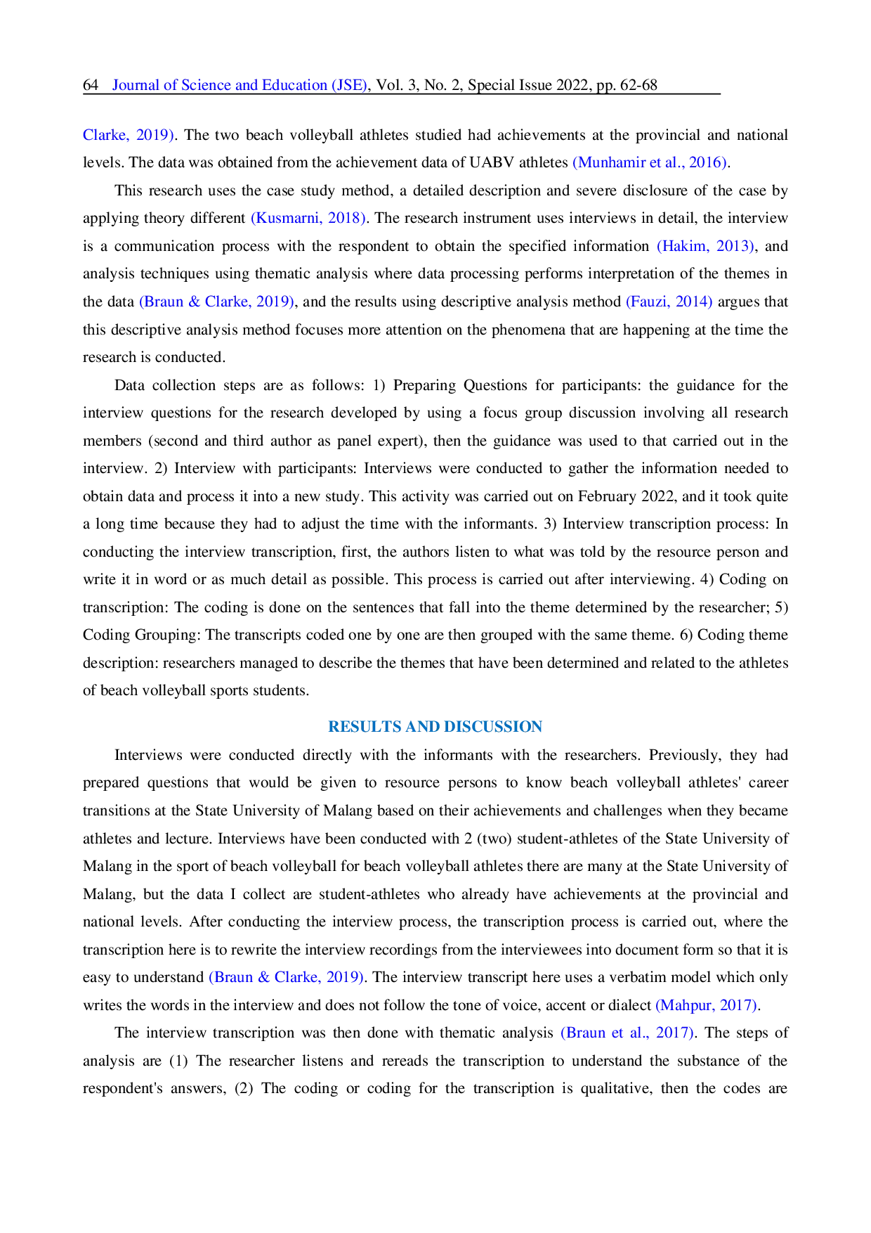 JURIS A qualitative study of beach volleyball student athlete career transition at Malang State University