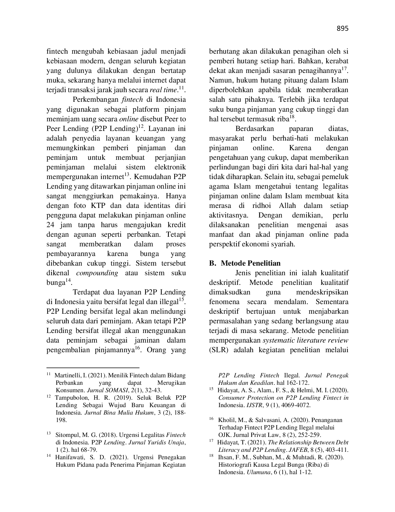 JURIS Analisis Azas Manfaat dan Akad Pinjaman Online dalam Perspektif Ekonomi Syariah Studi Literatur