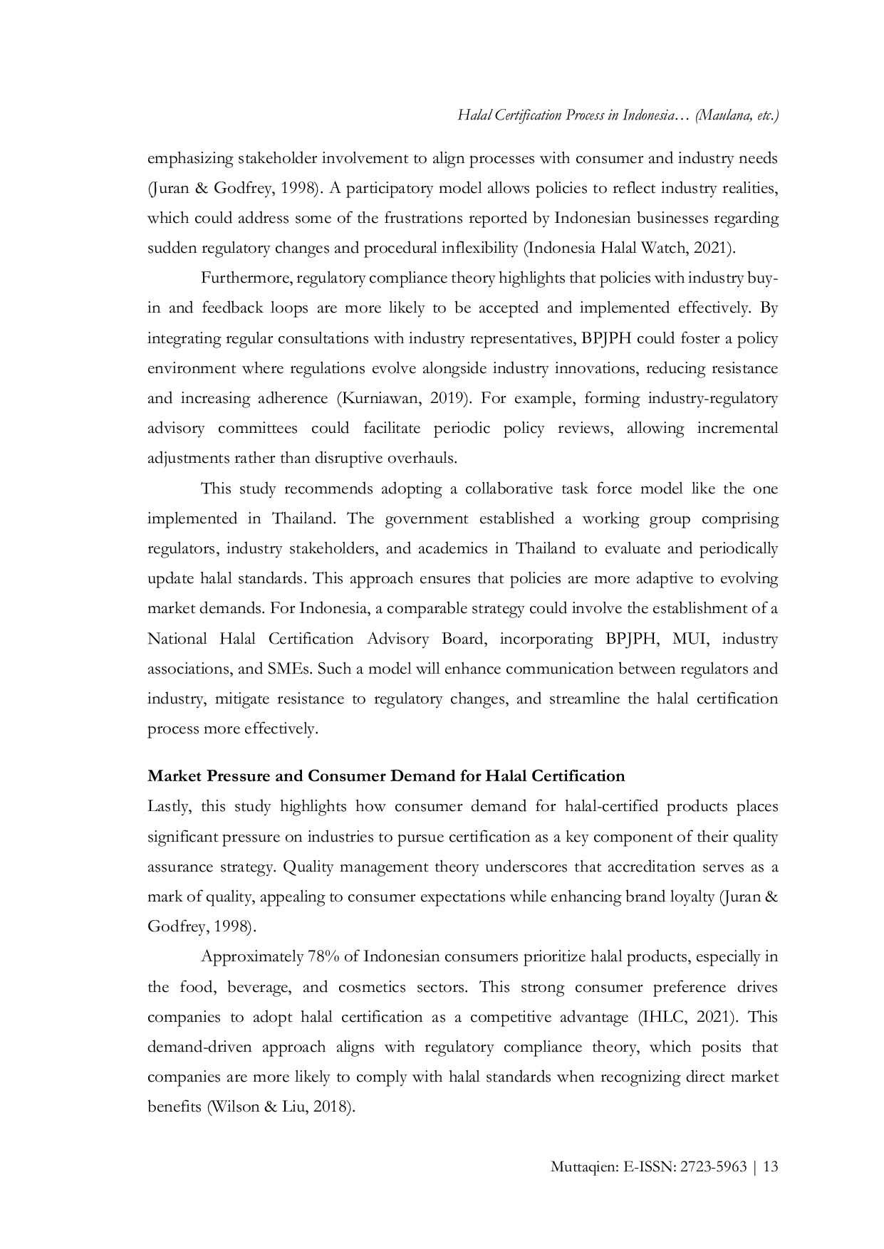 JURIS Halal Certification Process in Indonesia from the Perspective of Regulators and Industry Practitioners