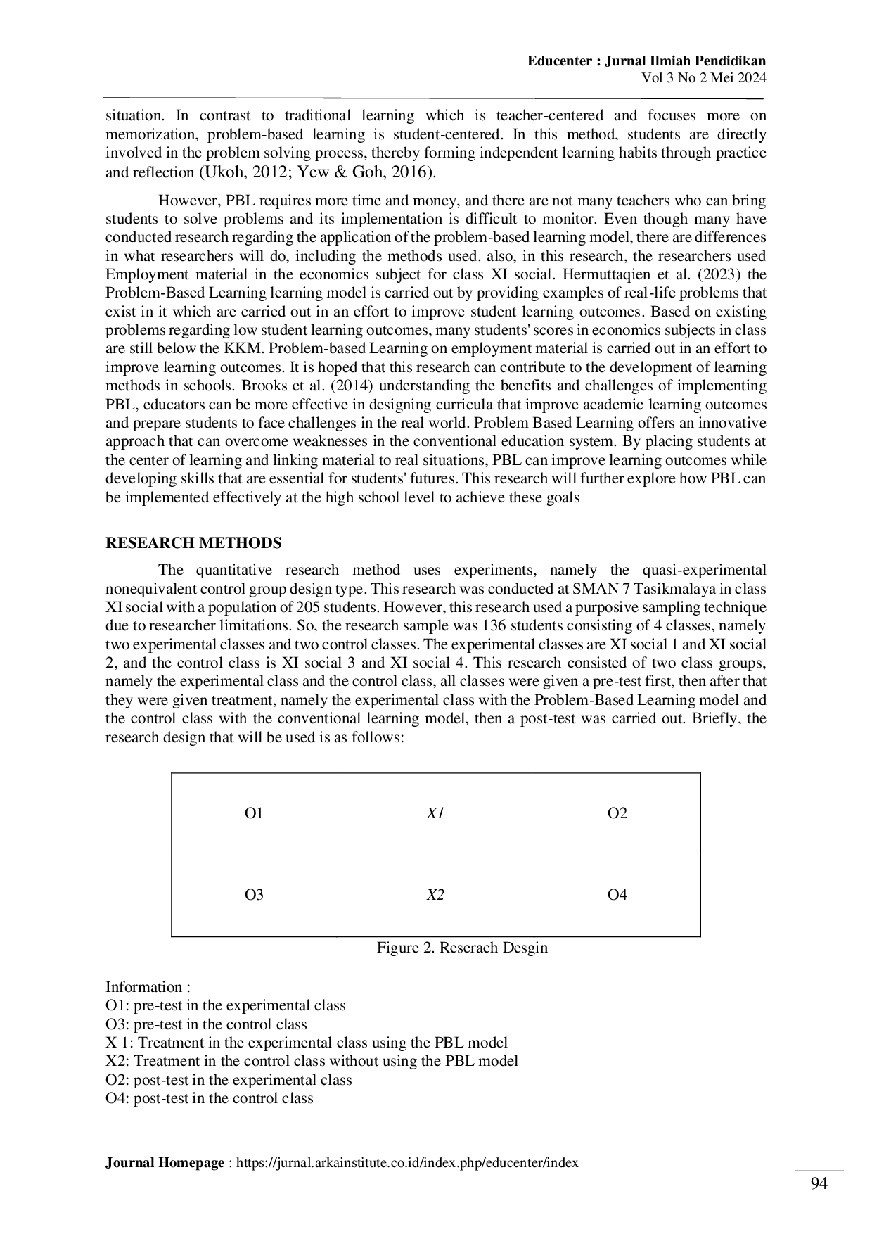 JURIS Improving High School Student Learning Outcomes Using Problem Based Learning Model