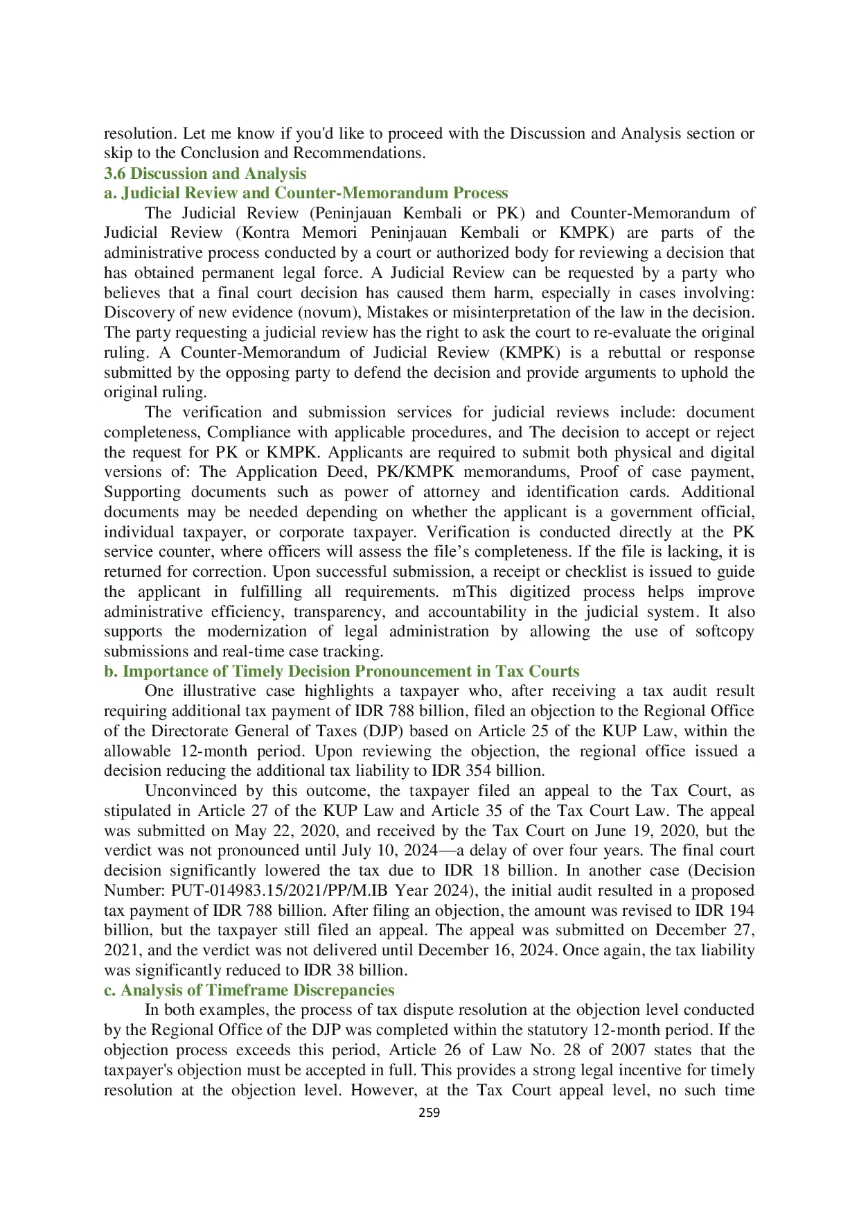 JURIS An Analysis of Tax Dispute Resolution in the Tax Court in Light of the Principles of Legal Certainty and an Efficient Accessible and Cost Effective Judiciary