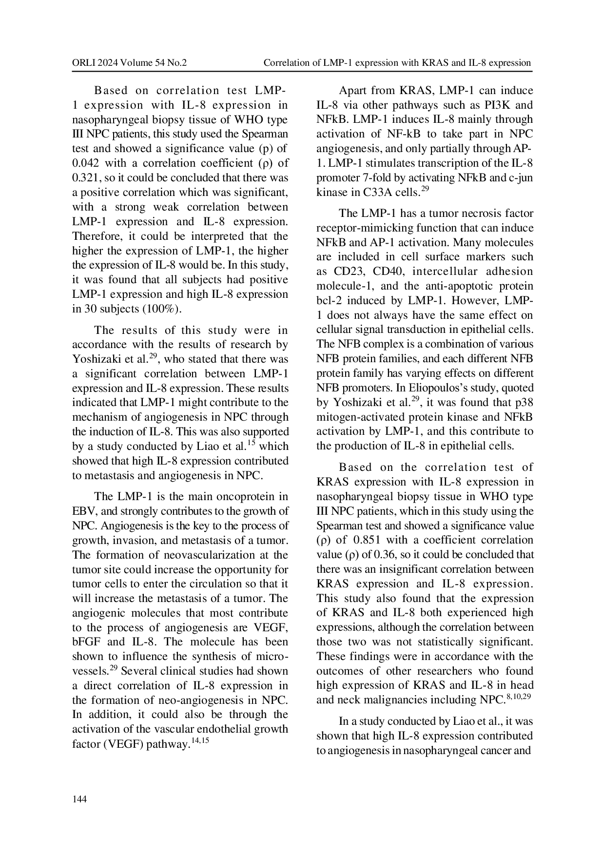 JURIS Korelasi Ekspresi LMP 1 dengan KRAS dan IL 8 pada KNF WHO tipe III