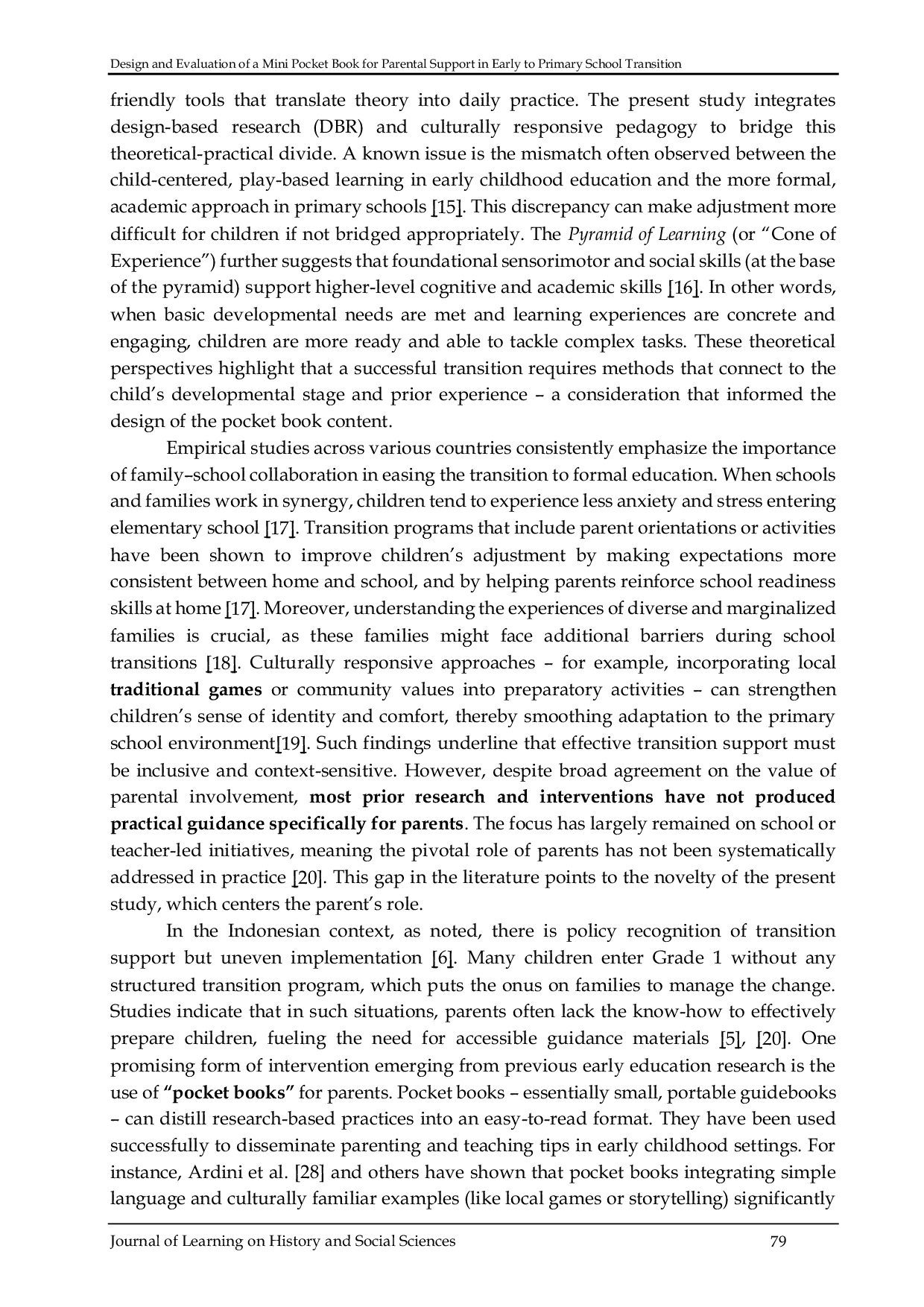 JURIS Design and Evaluation of a Mini Pocket Book for Parental Support in Early to Primary School Transition