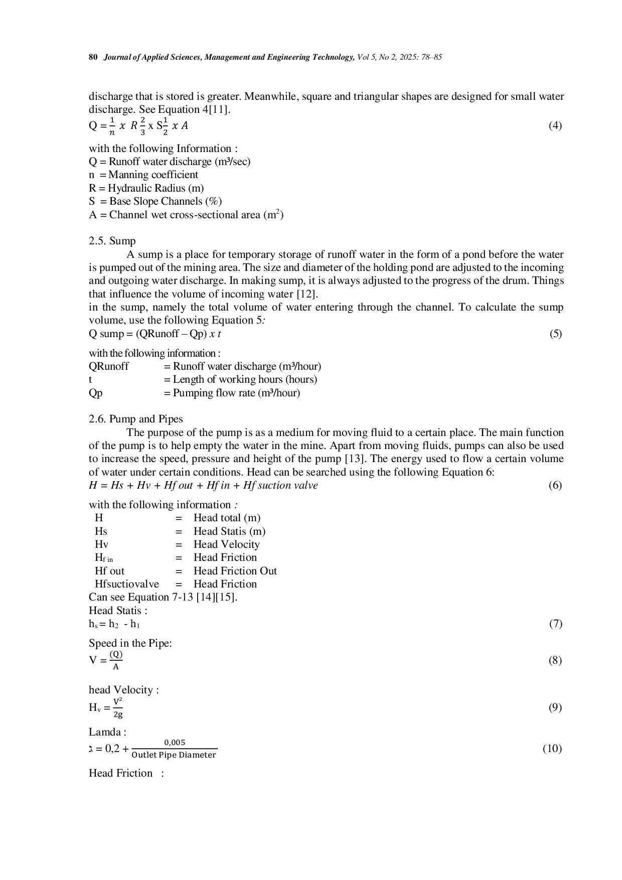 JURIS Mine Drainage System Planning At PT Putra Coal in The North Kalimantan Region