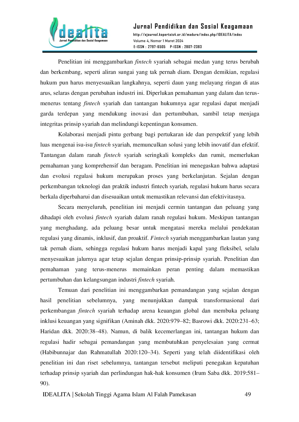 JURIS Navigasi Hukum Di Era Fintech Syariah Tinjauan Literatur Dan Regulasi