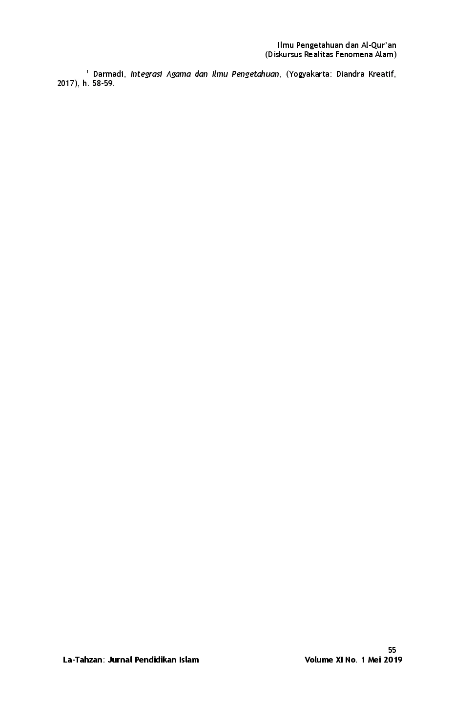 juris Ilmu Pengetahuan dan Al Qur an Diskursus Realitas Fenomena Alam