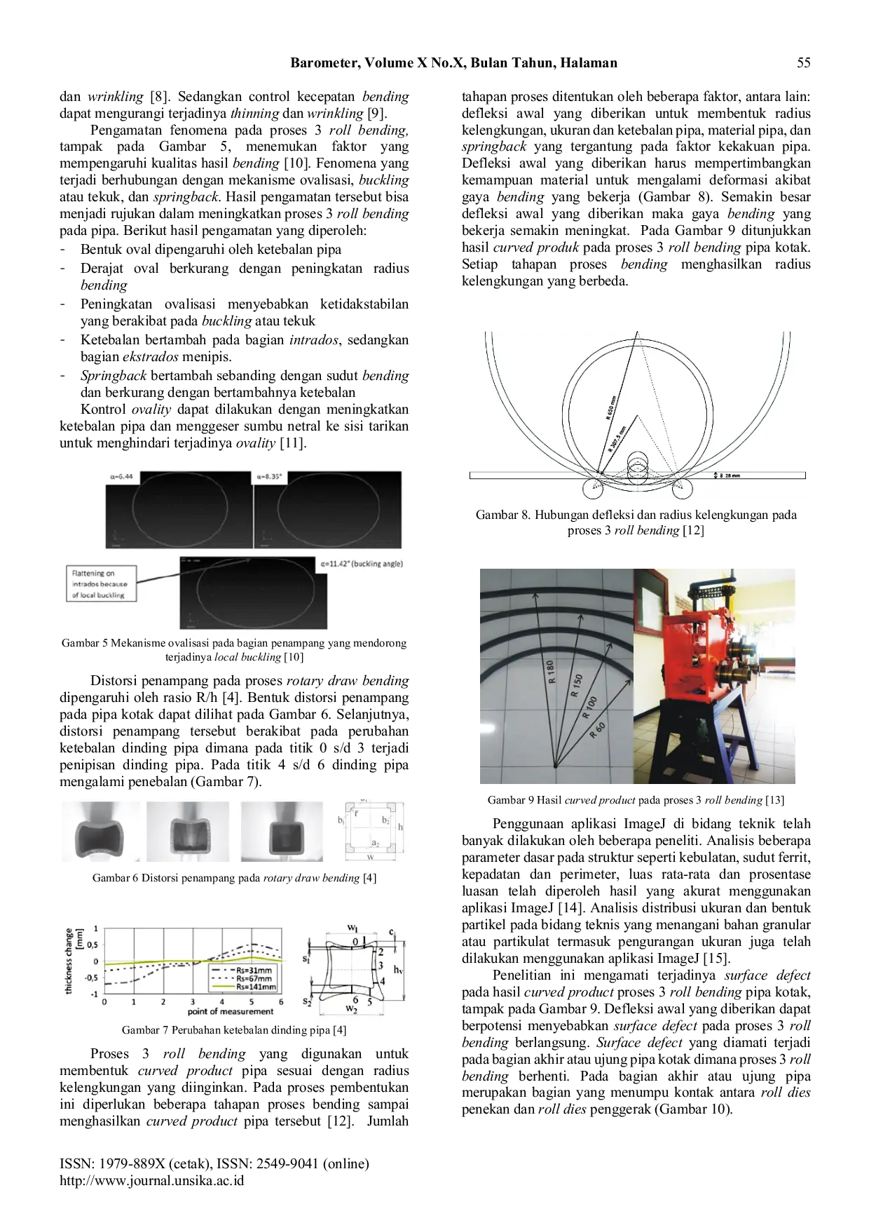 JURIS Analisis Surface Defect Menggunakan ImageJ Pada Produk Hasil Proses Roll Bending Pipa Kotak