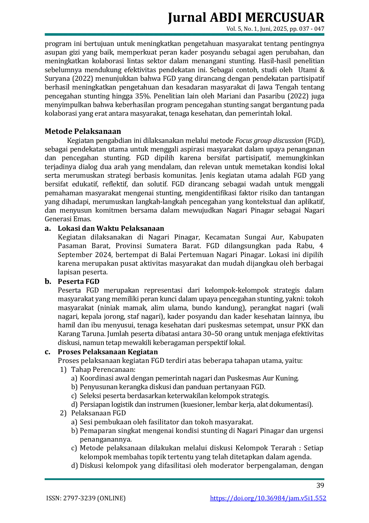 JURIS Focus Group Discussion Fgd Penanganan Dan Pencegahan Stunting Menuju Pinagar Sebagai Nagari Generasi Emas