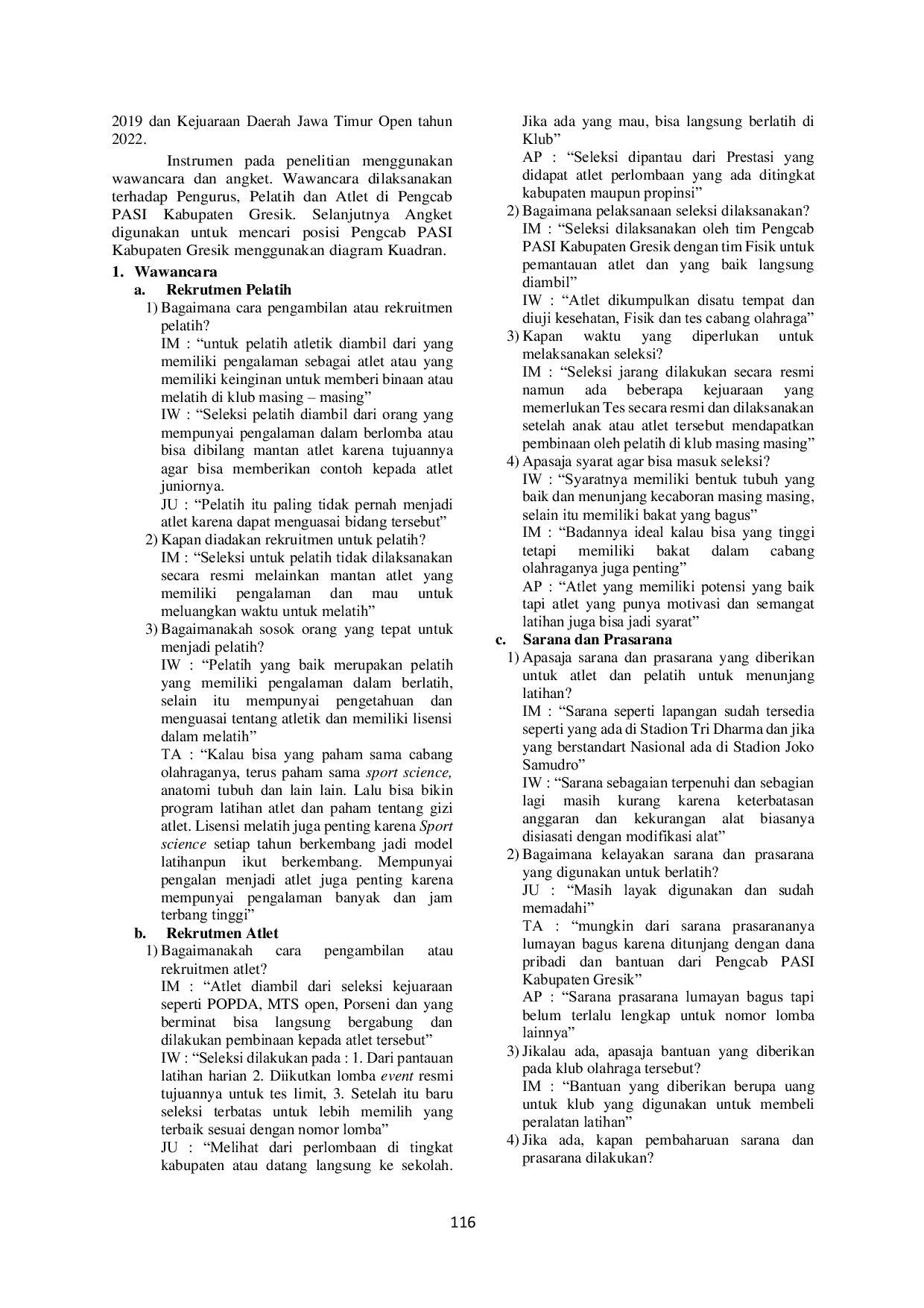 JURIS Analisis SWOT Pembinaan Pengcab PASI Kabupaten Gresik