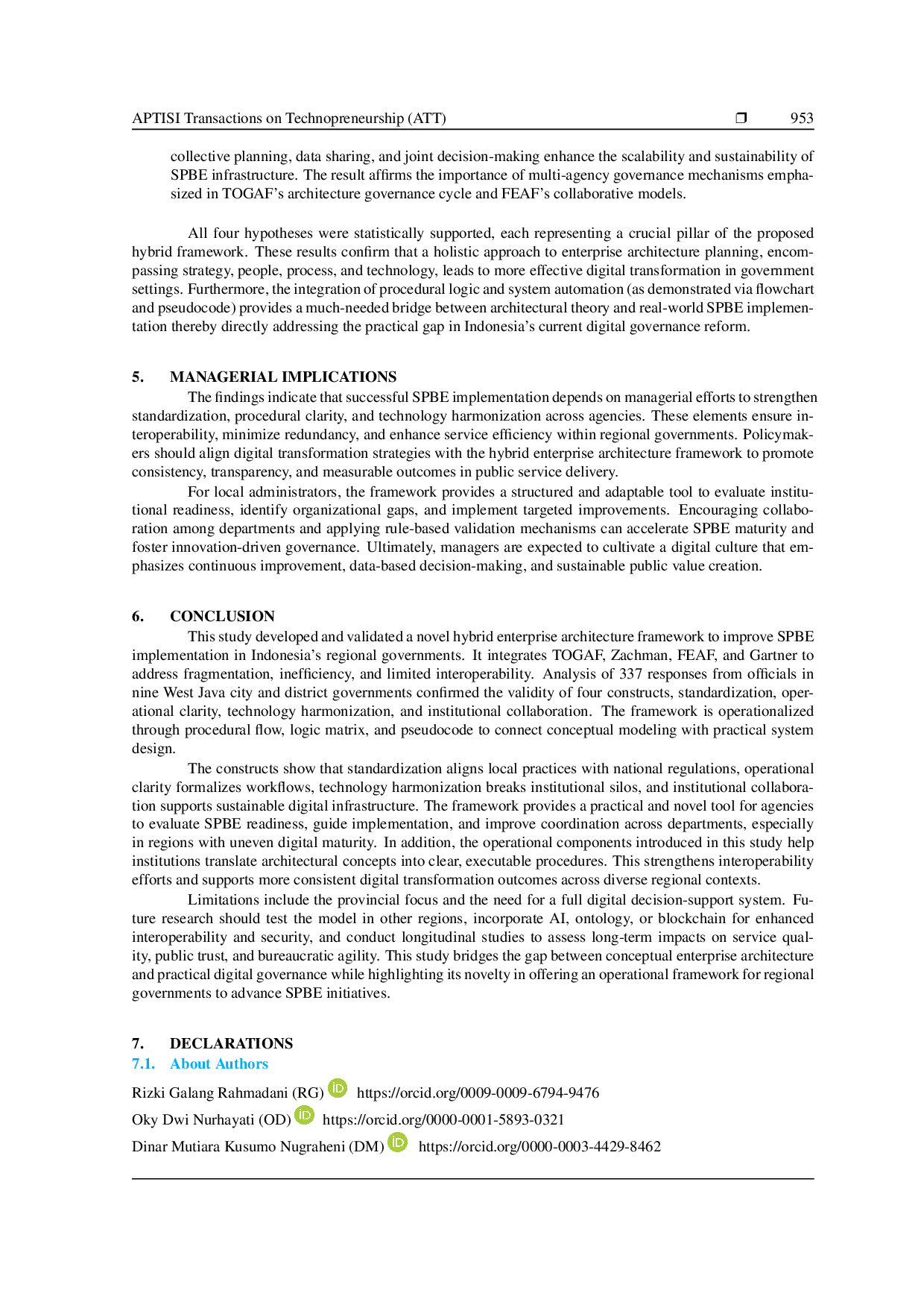 JURIS Oriented Enterprise Architecture for Enhancing Digital Governance and Technopreneurship in Regional Governments