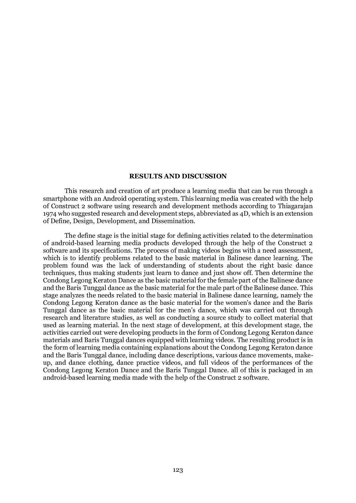 JURIS Android Based Learning Media Development of the Condong Legong Keraton Dance and Baris Tunggal Dance