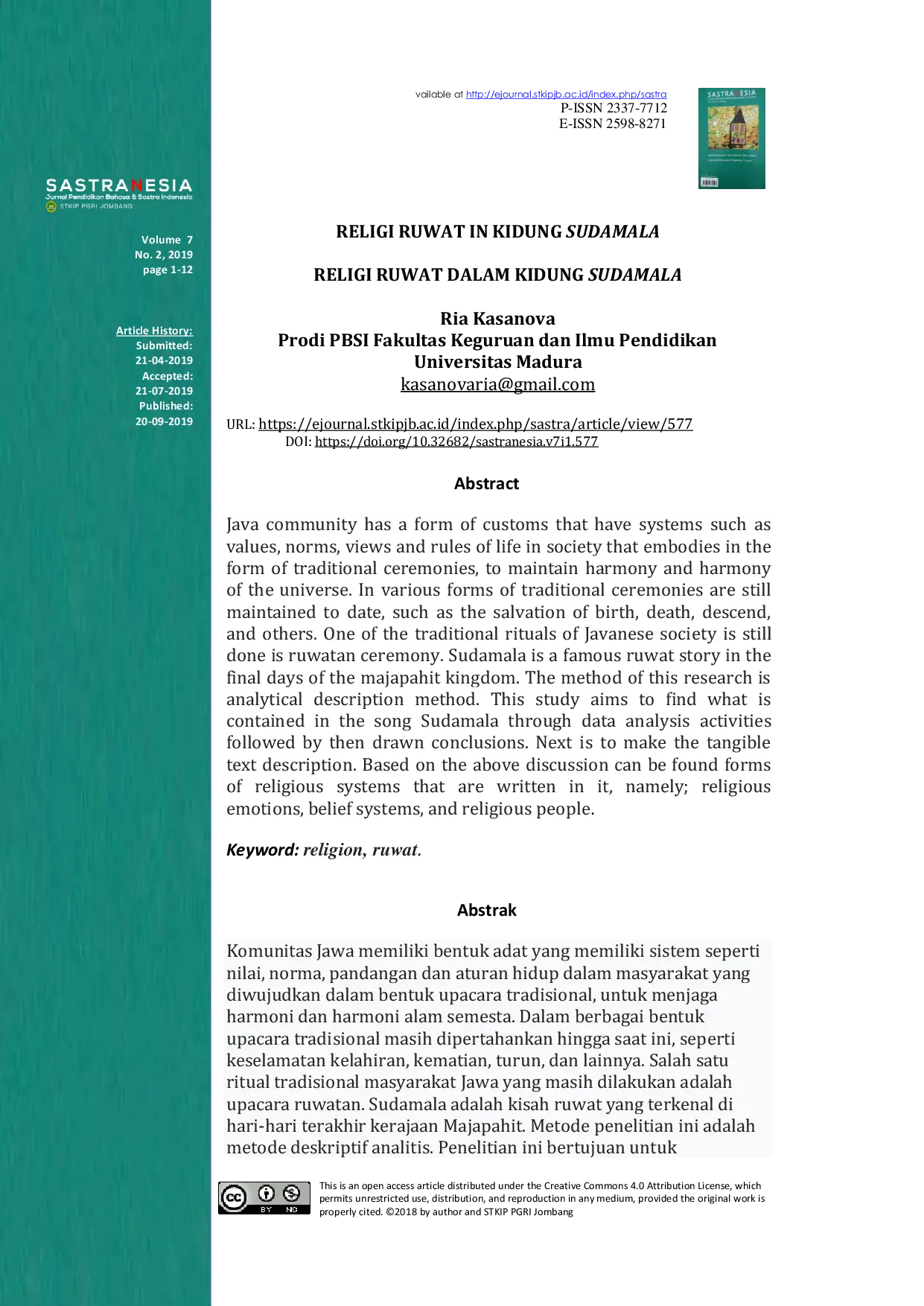 JURIS Religi Ruwat dalam Kidung Sudamala