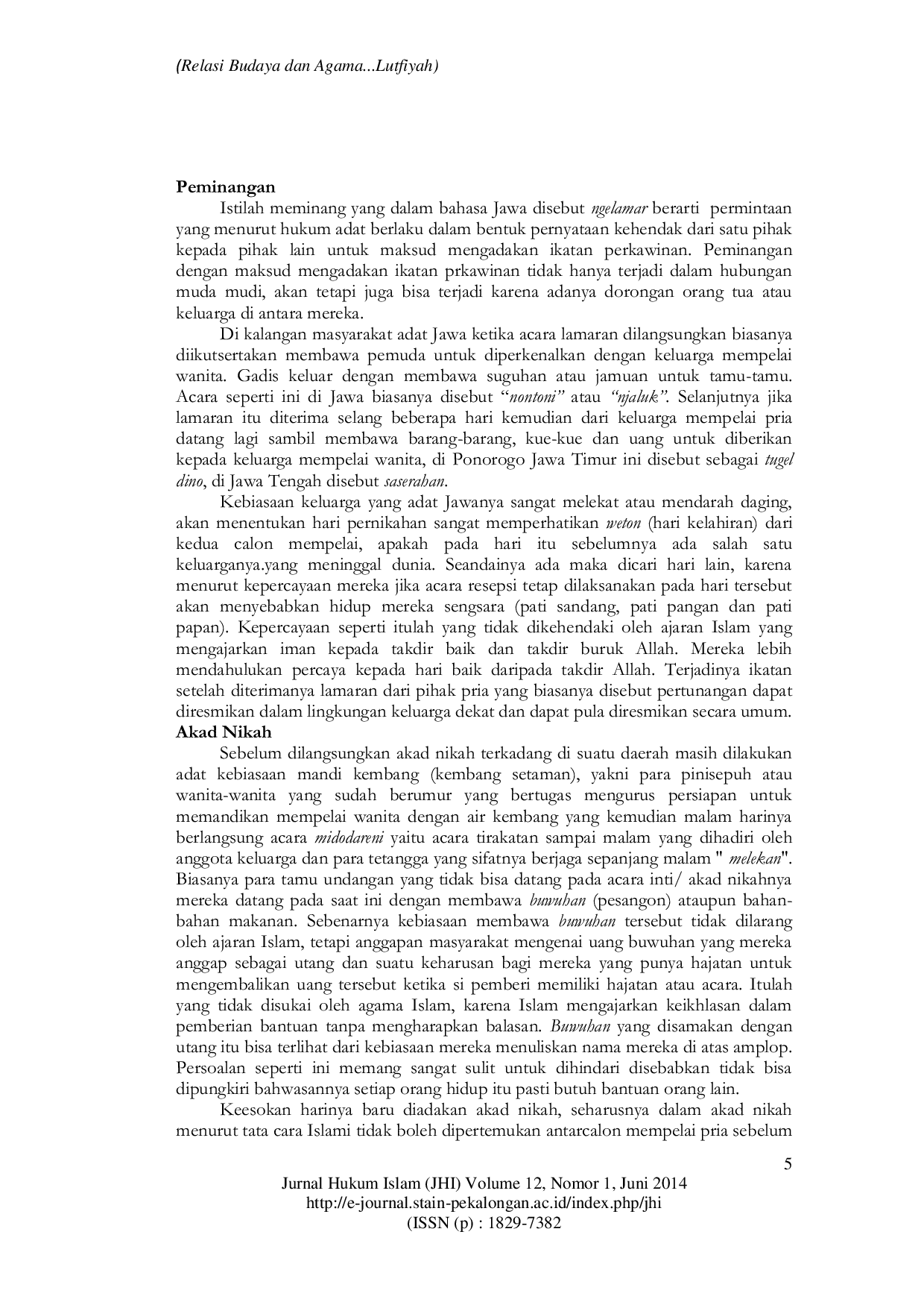 JURIS RELASI BUDAYA DAN AGAMA DALAM PERNIKAHAN