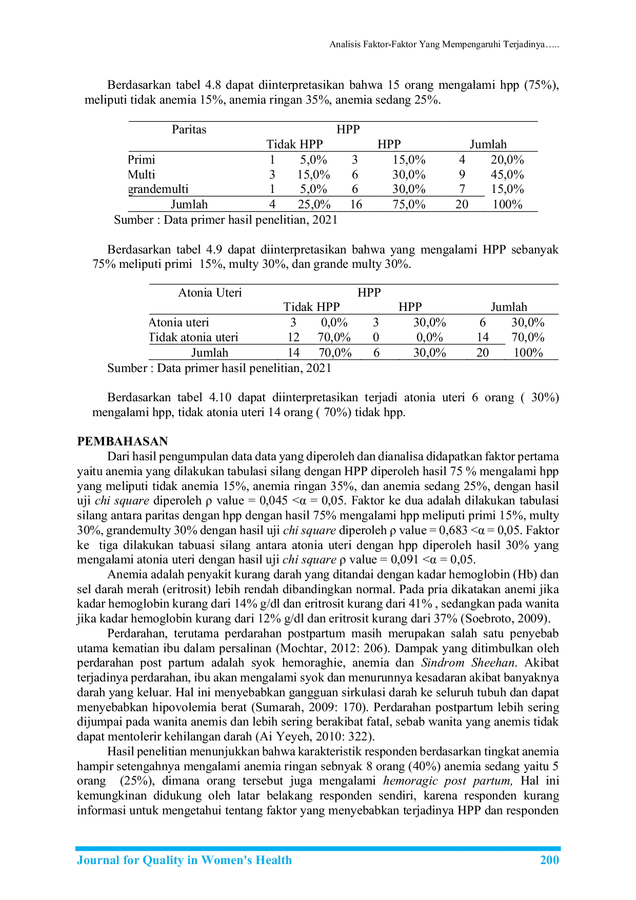 JURIS Analisis Faktor Faktor Yang Mempengaruhi Terjadinya Kegawatdaruratan Hemorrhagic Post Partum HPP