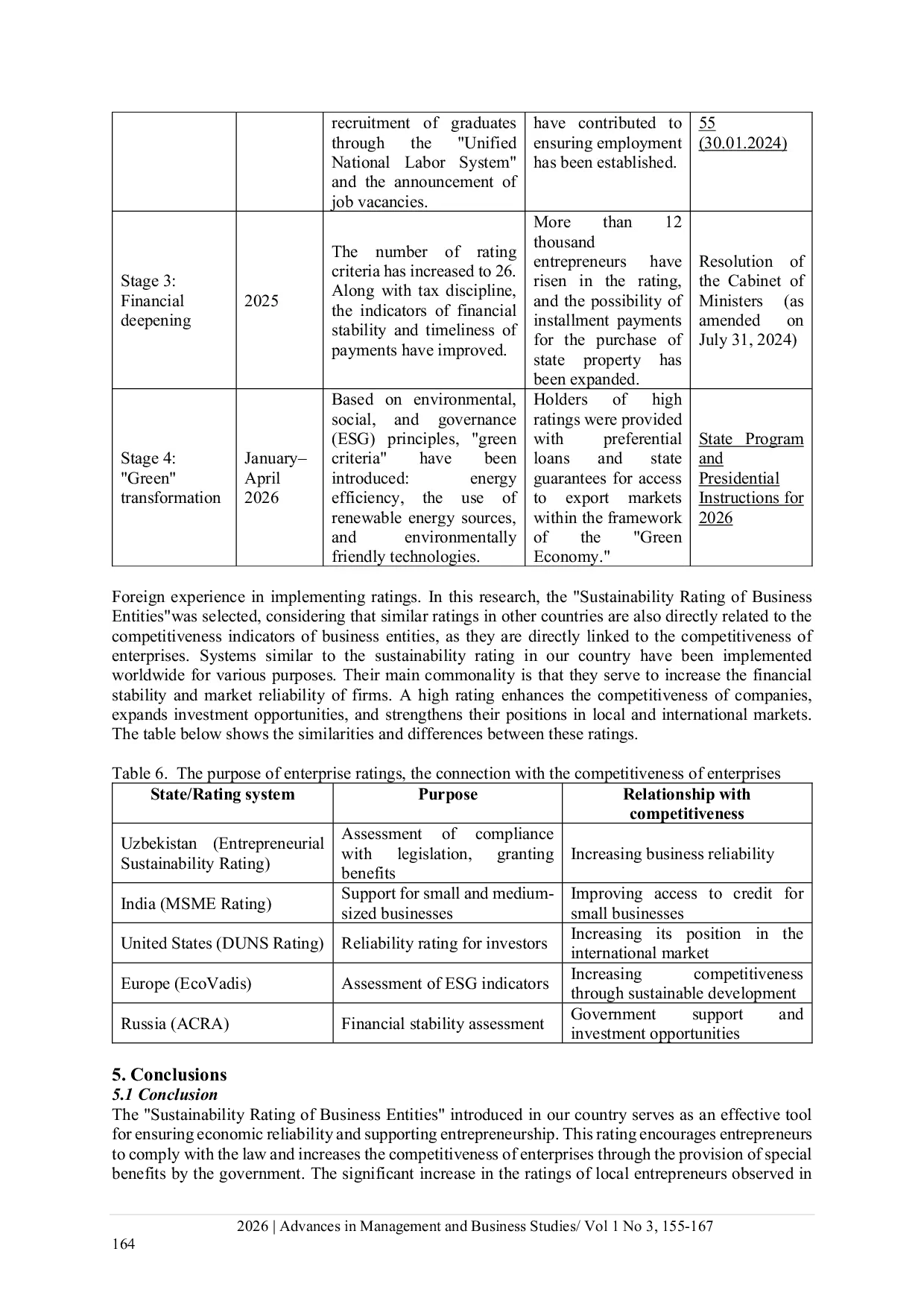 JURIS Stability Rating Of Business Entities A Mechanism For Ensuring Competitiveness