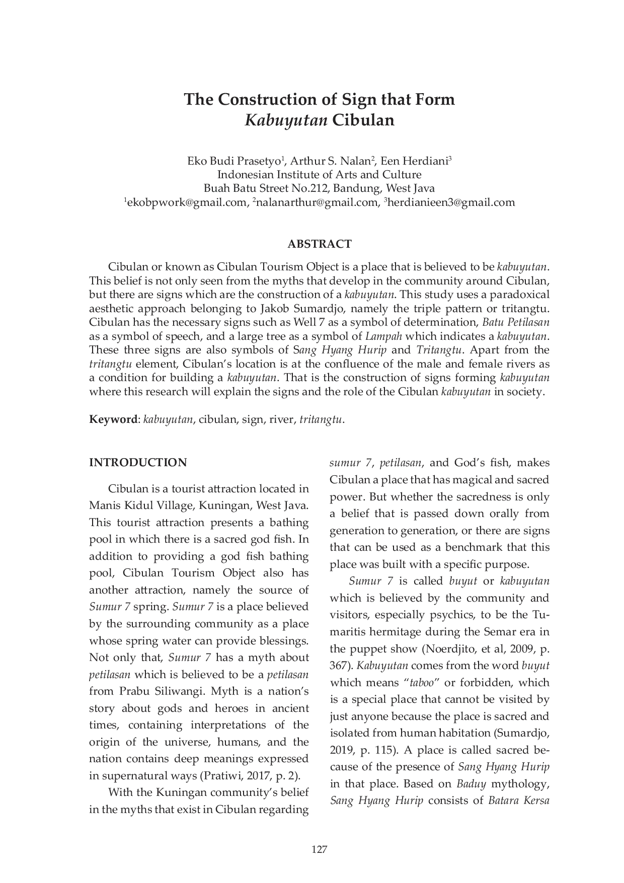 JURIS The Construction of Sign that form Kabuyutan Cibulan