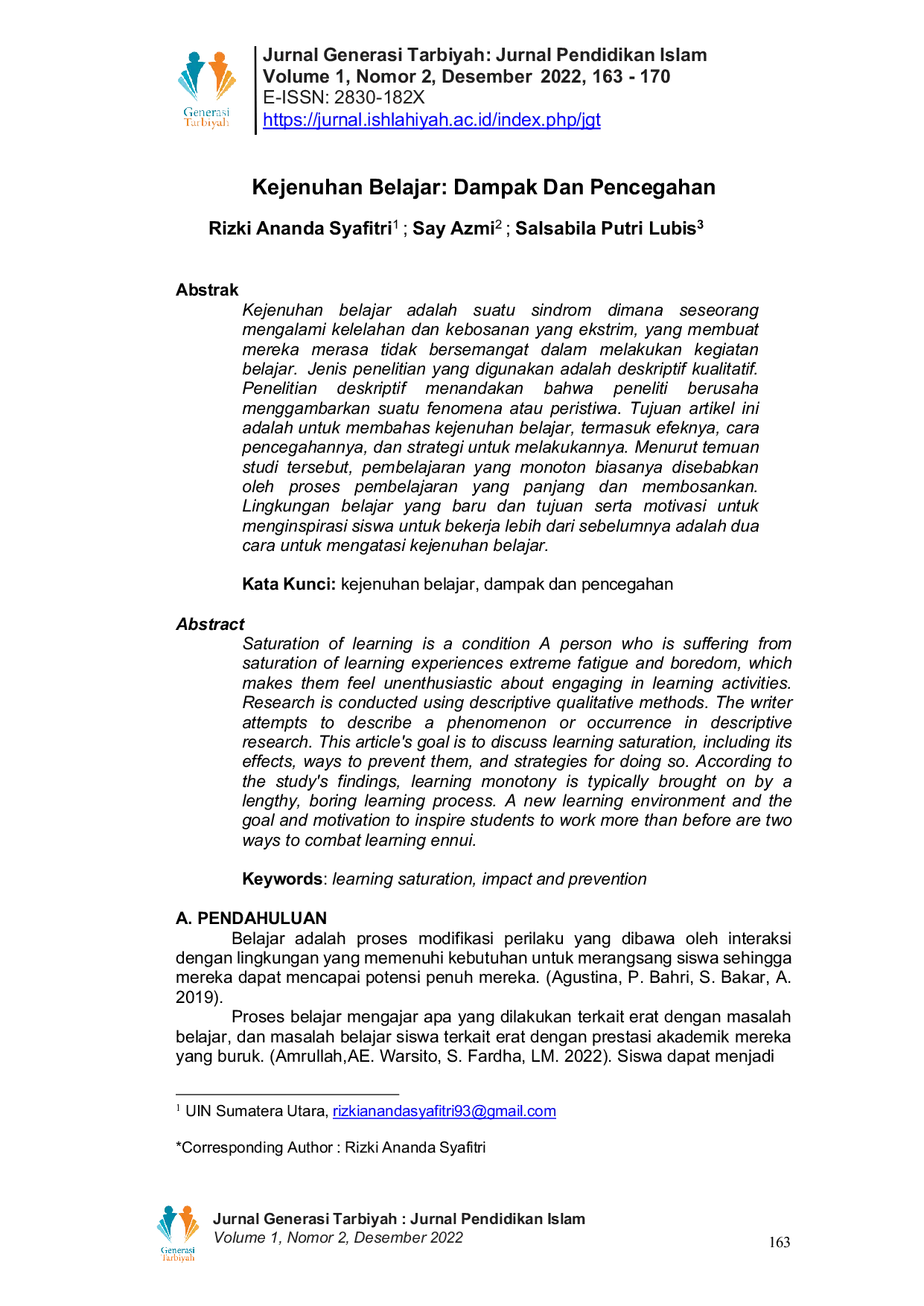 JURIS Kejenuhan Belajar Dampak dan Pencegahan