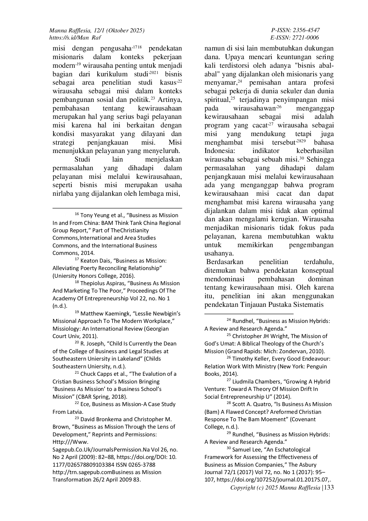 JURIS Misi Kewirausahaan Tinjauan Literatur dan Agenda Penelitian Sistematis