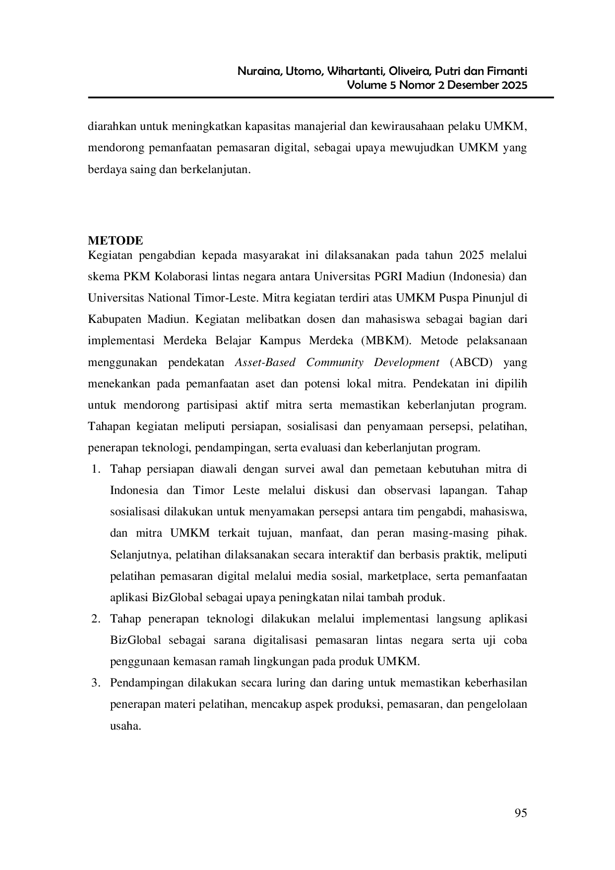 JURIS Optimalisasi E Commerce Untuk Pemasaran Berkelanjutan Pelatihan Umkm Berbasis Lokalitas Di Indonesia Timor Leste