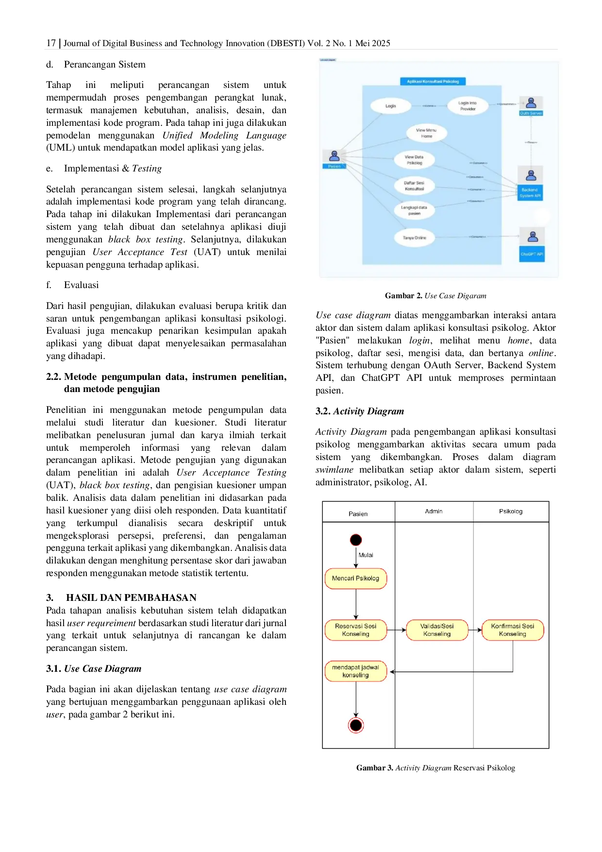 JURIS Aplikasi Konsultasi Psikologi Berbasis Flutter Dan Chatgpt Menggunakan Metode Extreme Programming