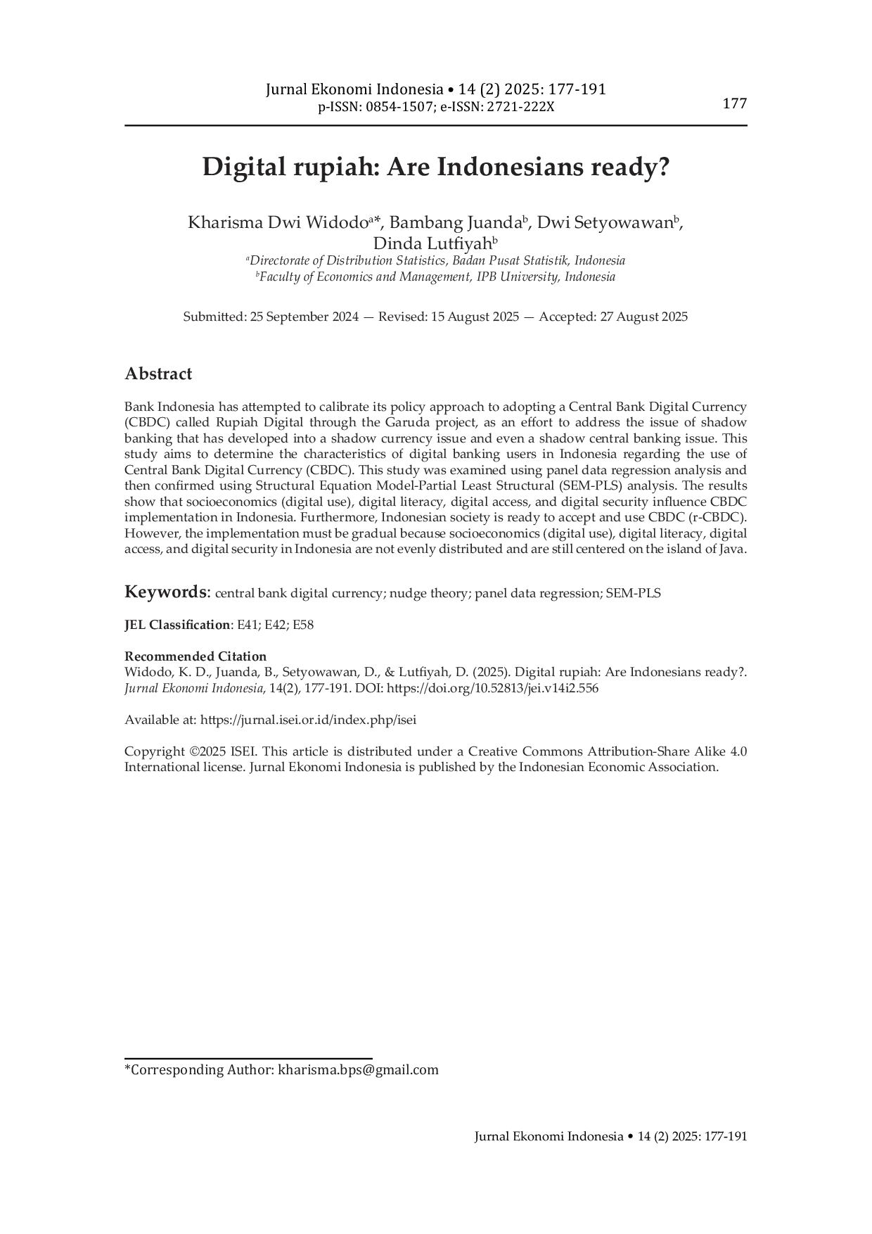 JURIS Digital rupiah Are Indonesians ready