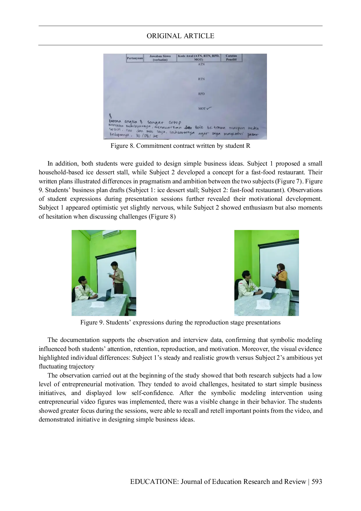 JURIS Implementation Of Symbolic Modeling Techniques To Increase Entrepreneurial Motivation In Vocational School Students