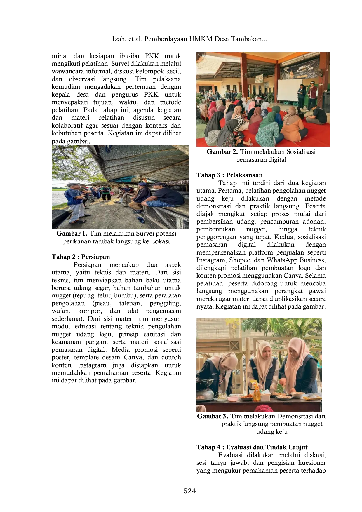 JURIS Pemberdayaan UMKM Desa Tambakan melalui Olahan Nugget Udang Keju dan Pemasaran Digital