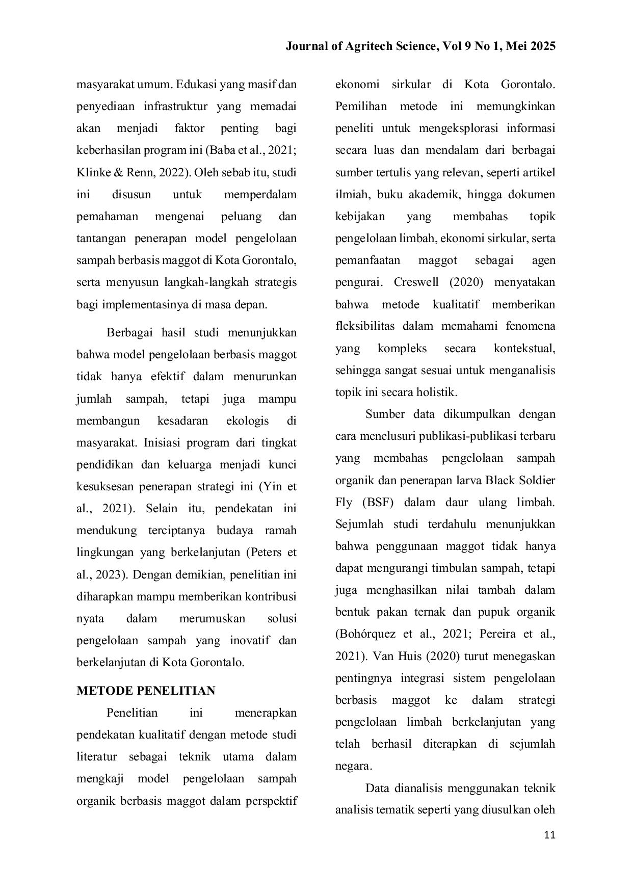 JURIS Potensi Maggot Dalam Pengelolaan Sampah Organik Di Kota Gorontalo