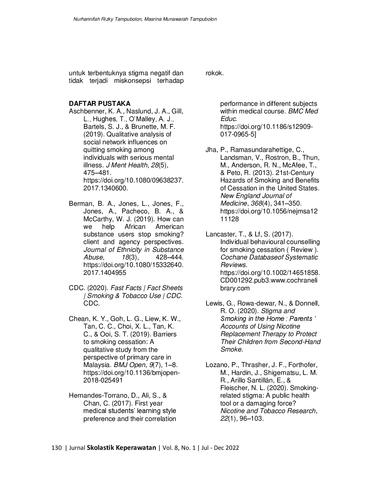 juris Strategi Keberhasilan Berhenti Merokok Systematic Review