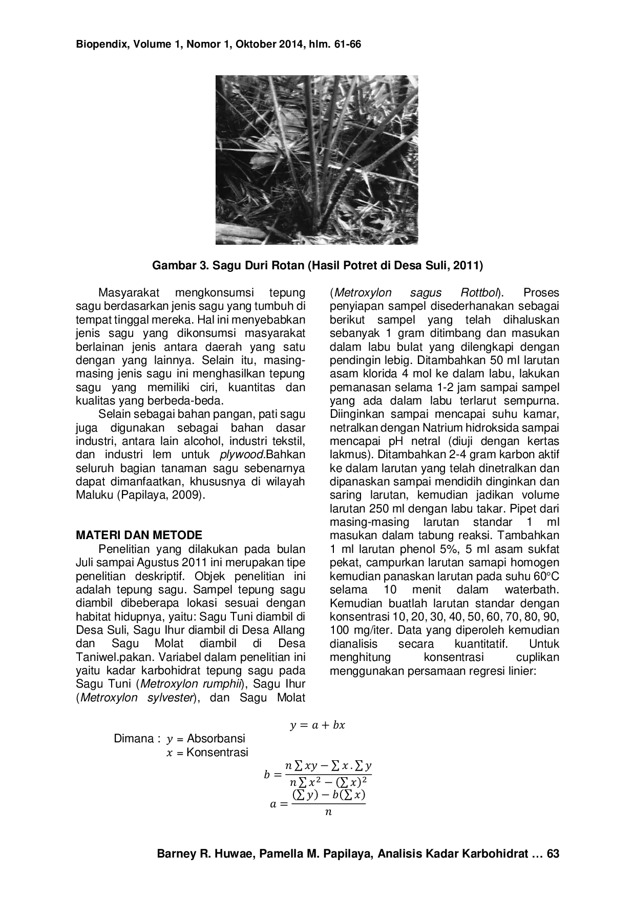 JURIS Analisis Kadar Karbohidrat Tepung Beberapa Jenis Sagu yang Dikonsumsi Masyarakat Maluku