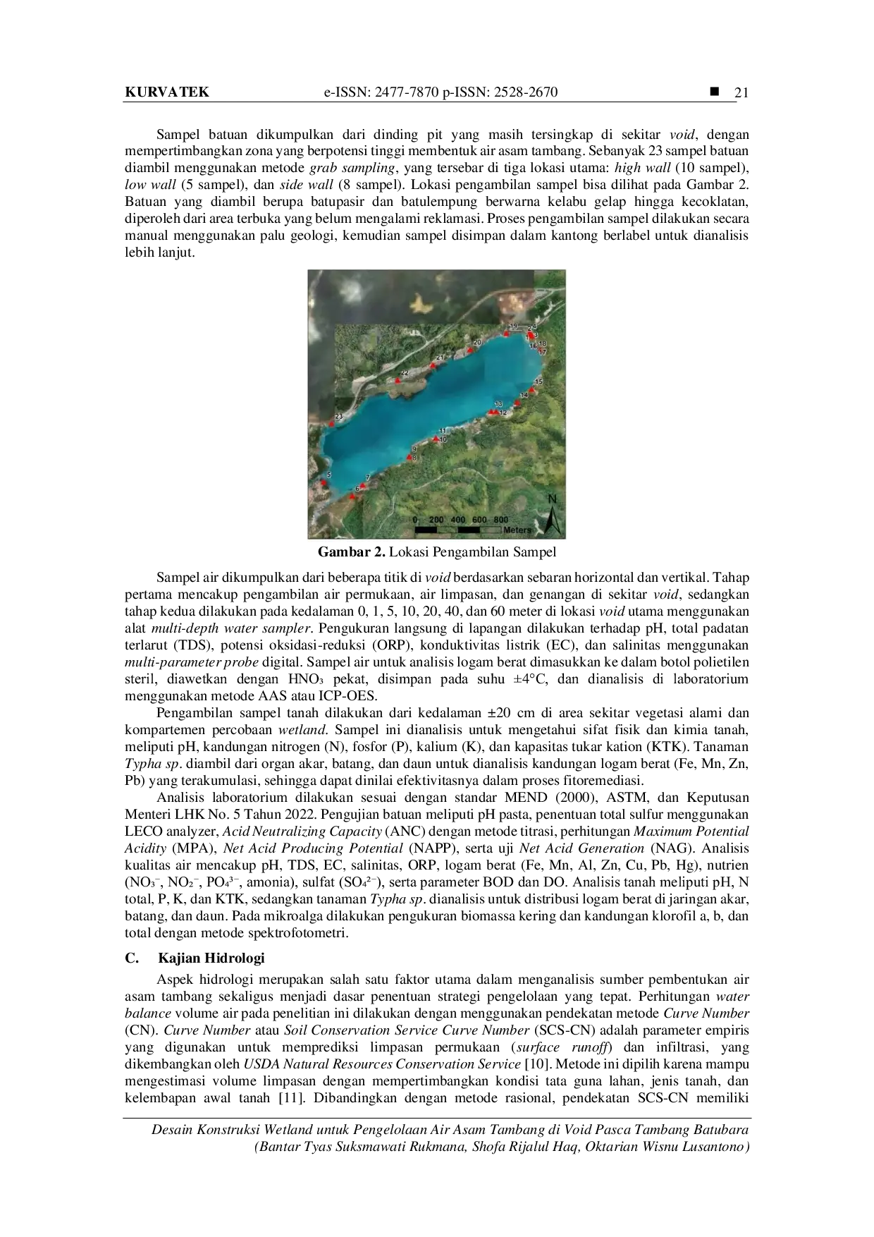 JURIS Desain Konstruksi Wetland Untuk Pengelolaan Air Asam Tambang Di Void Pasca Tambang Batubara