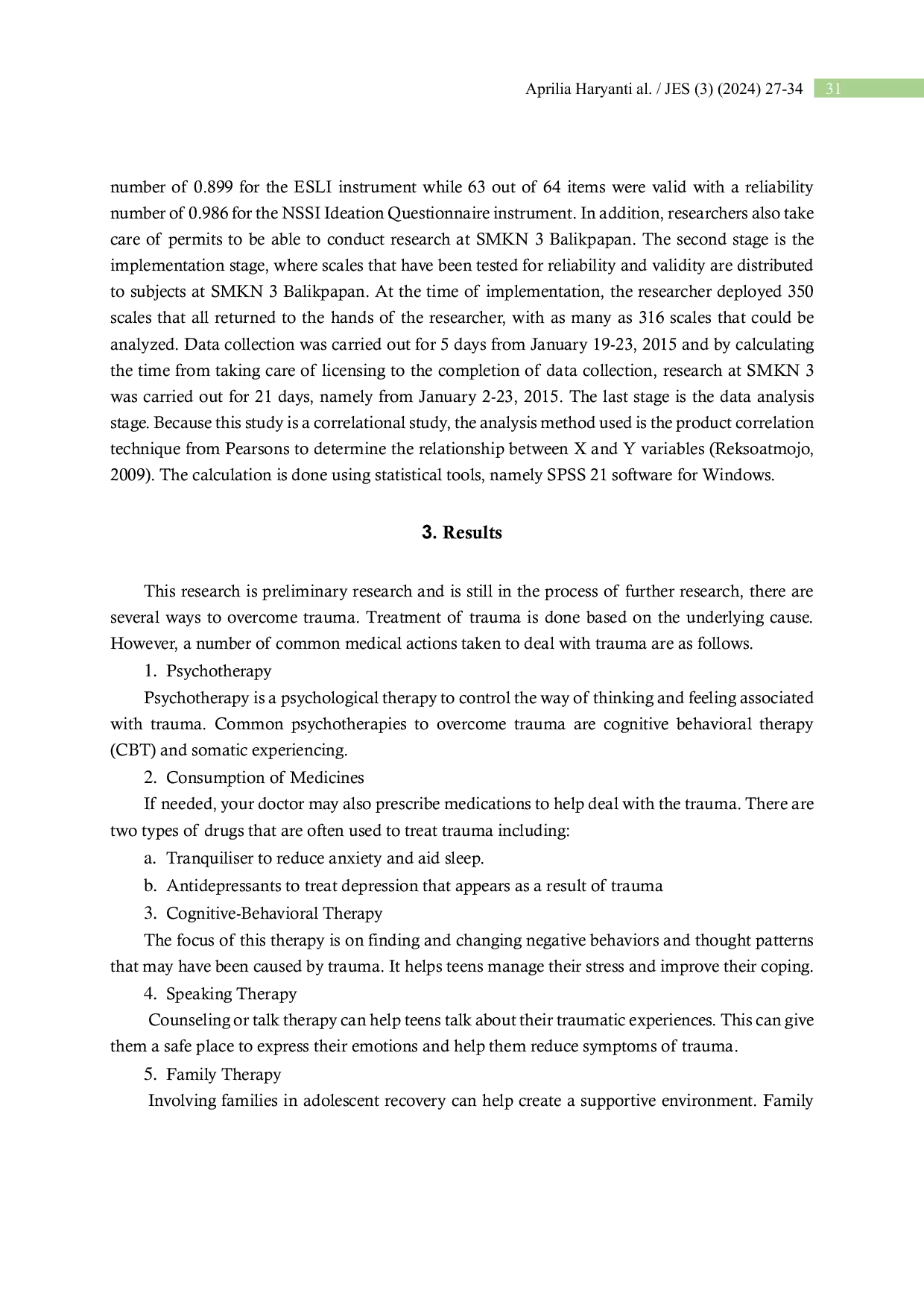 JURIS Technique for Overcoming Trauma in Adolescents