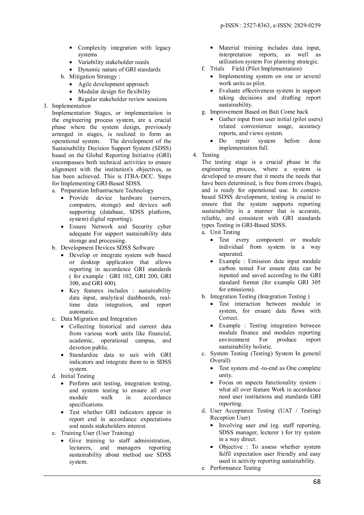 JURIS A System Engineering Approach to a Sustainability Decision Support System Based on the Global Reporting Initiative