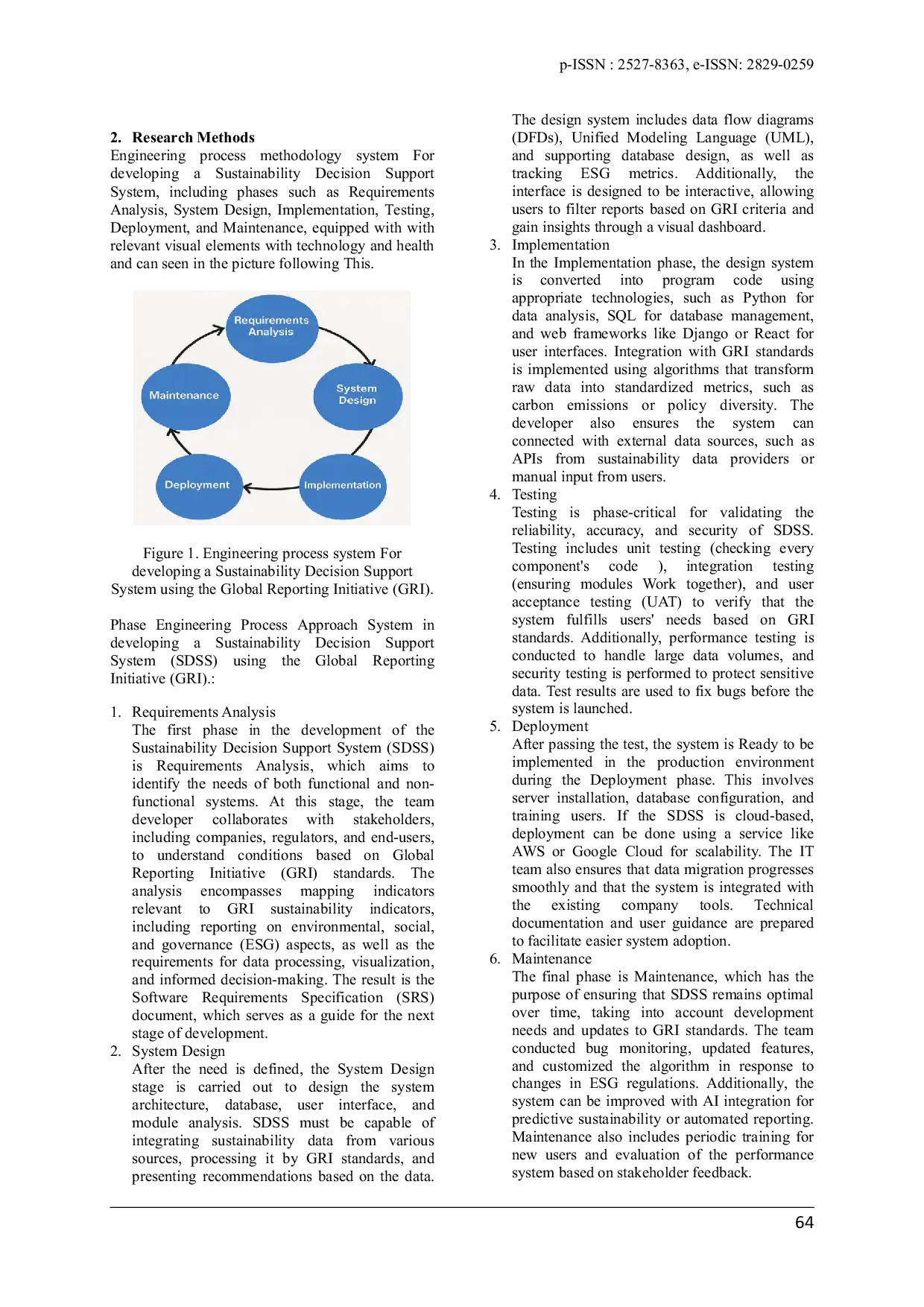 JURIS A System Engineering Approach to a Sustainability Decision Support System Based on the Global Reporting Initiative