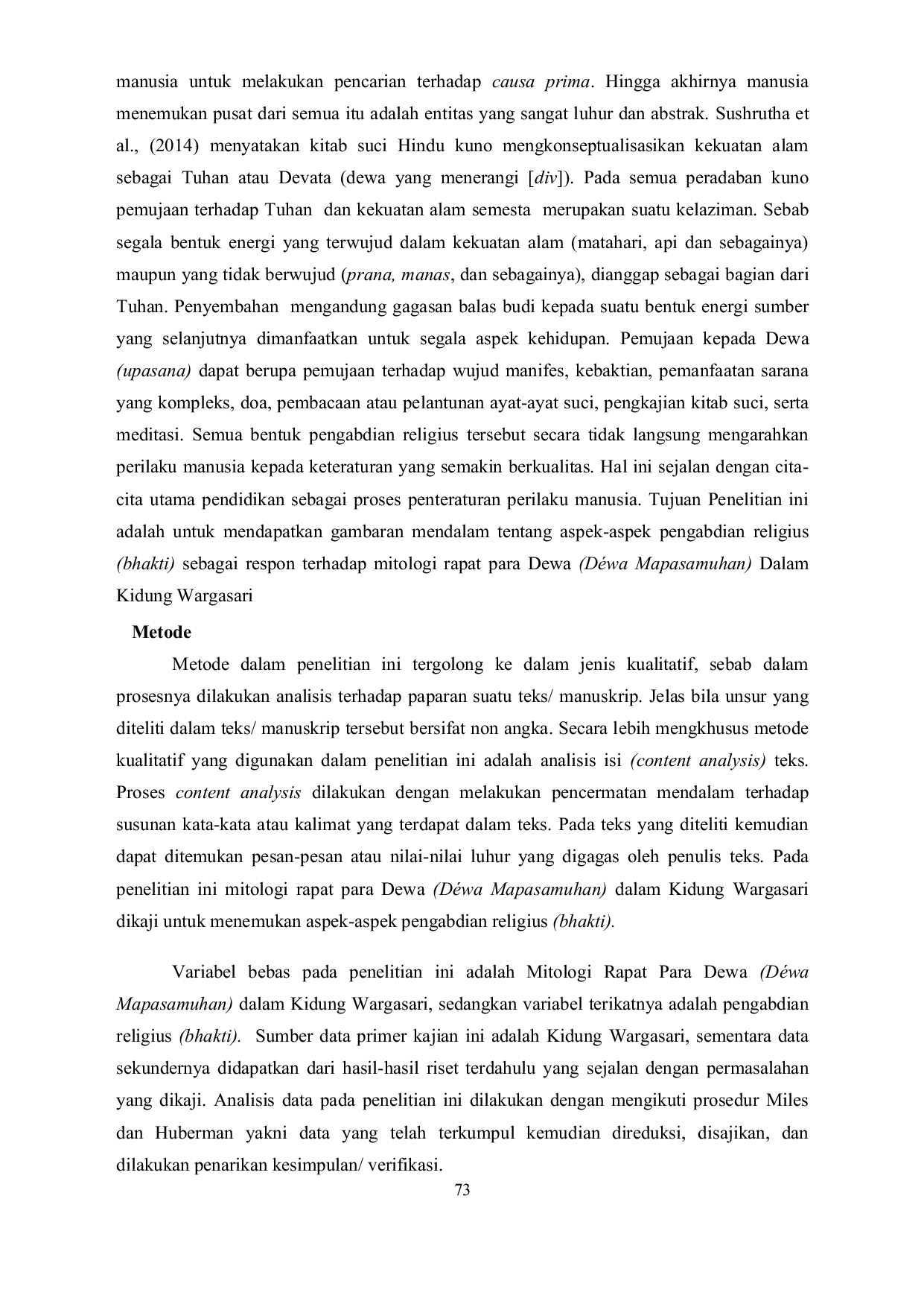 JURIS Pengabdian Religius Bhakti Sebagai Respon Terhadap Mitologi Rapat Para Dewa Dewa Mapasamuhan Dalam Kidung Wargasari