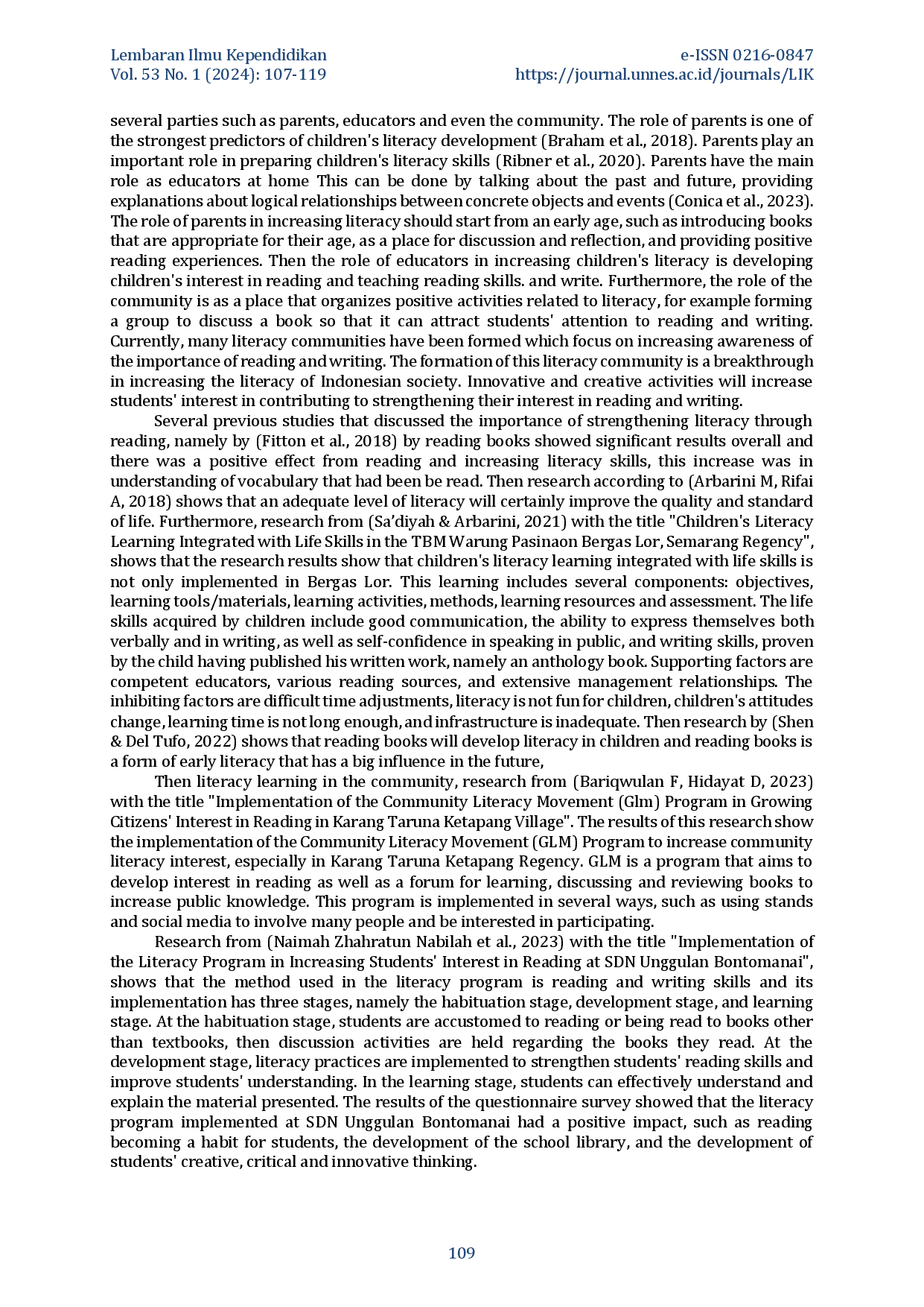 juris Implementation Of Literacy Learning For Students In Increasing Interest In Reading In The Matja Bhaca Community