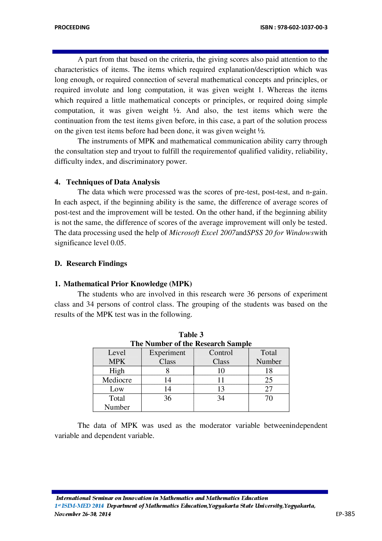 juris The Implementation of Metacognitive Learning Approach in Developing Students Mathematical Communication Ability