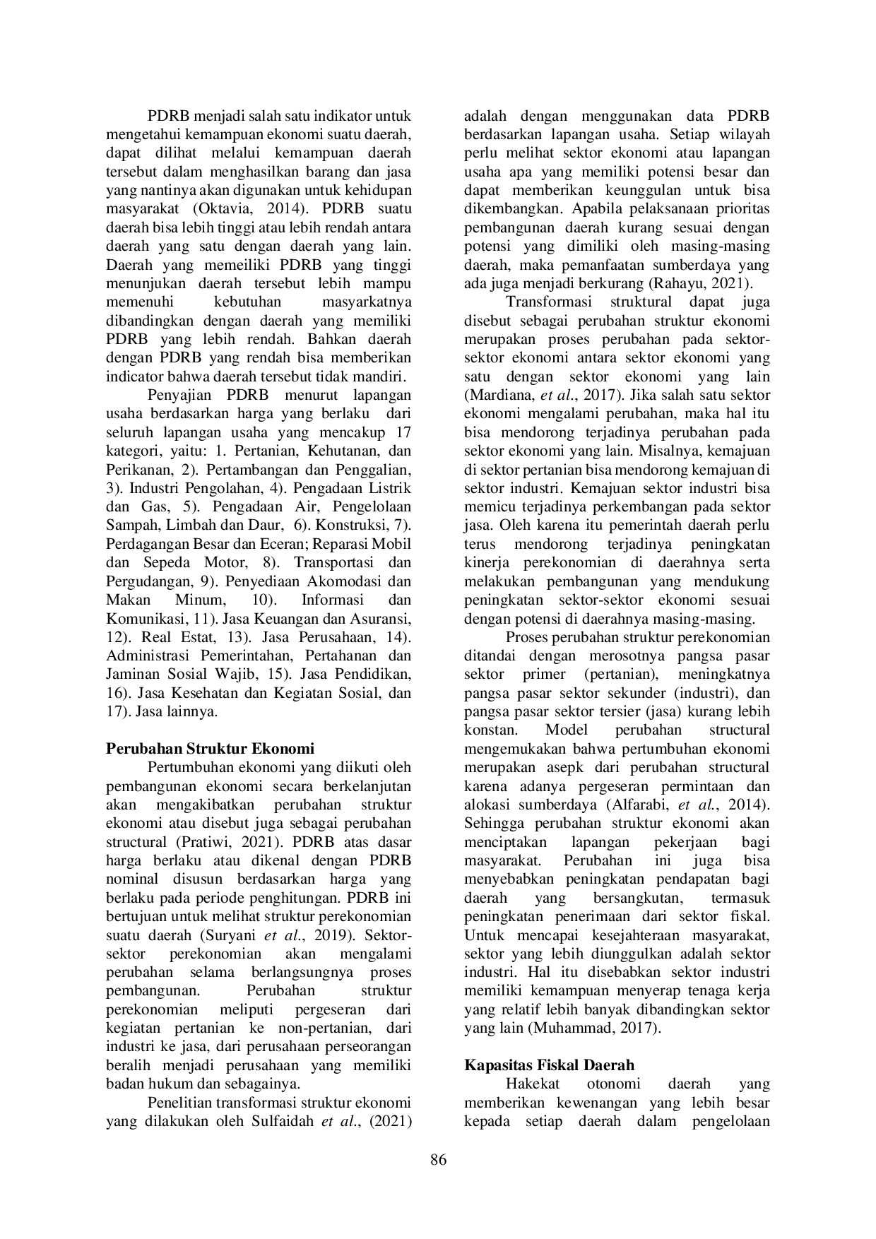 JURIS Analysis of Discriminant Economic Sectors Forming the Index of Regional Fiscal Capacity IKFD Provinces in Indonesia