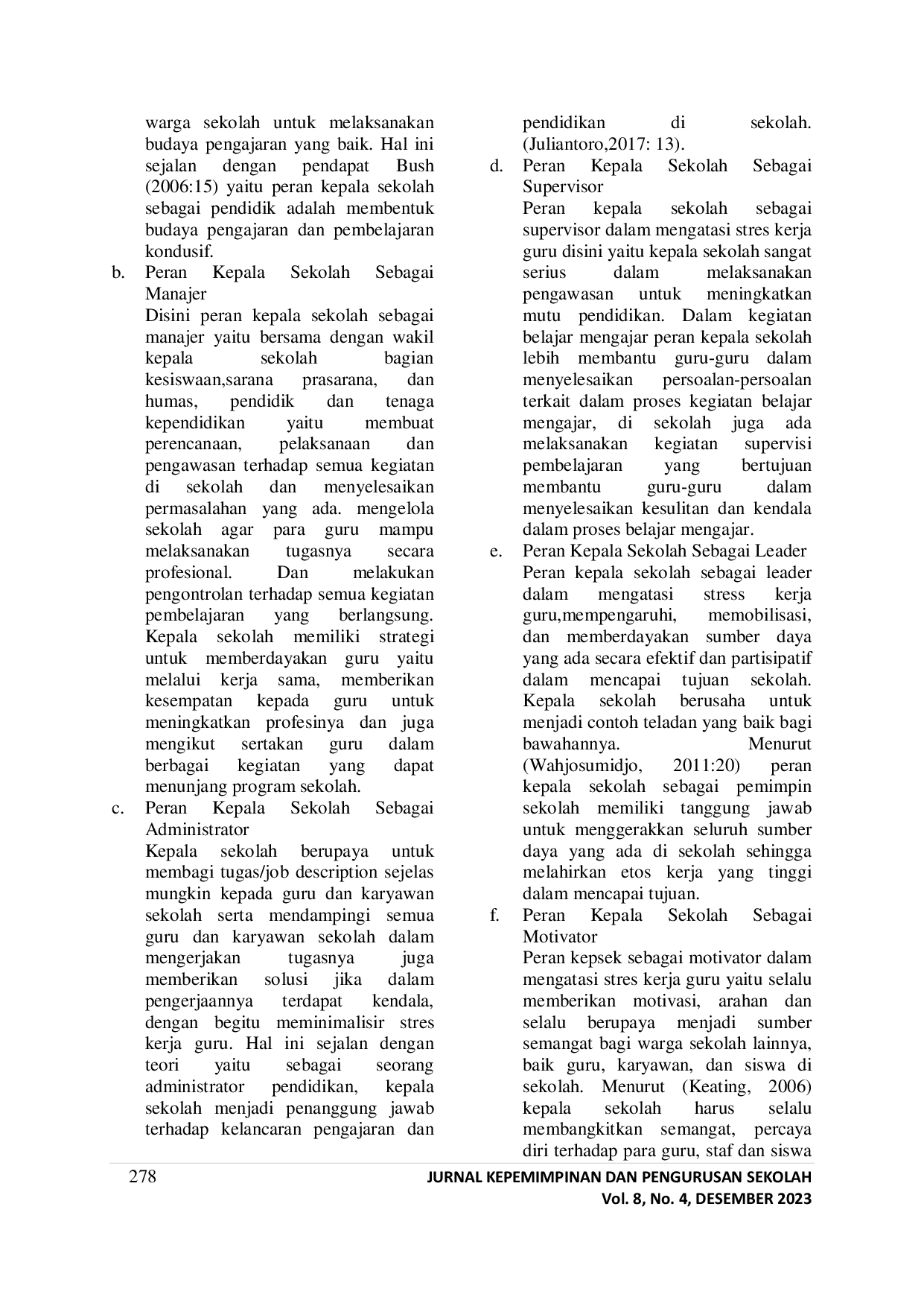 juris Upaya Kepala Sekolah dalam Mengendalikan Stress Kerja Guru di SD Negeri 219 IX Muaro Jambi