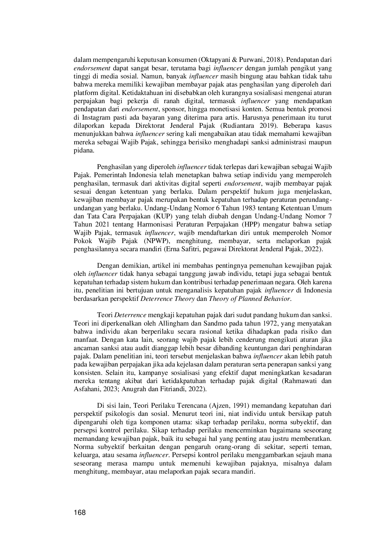 JURIS Studi Kepatuhan dan Kendala Pajak Bagi Influencer TikTok di Indonesia