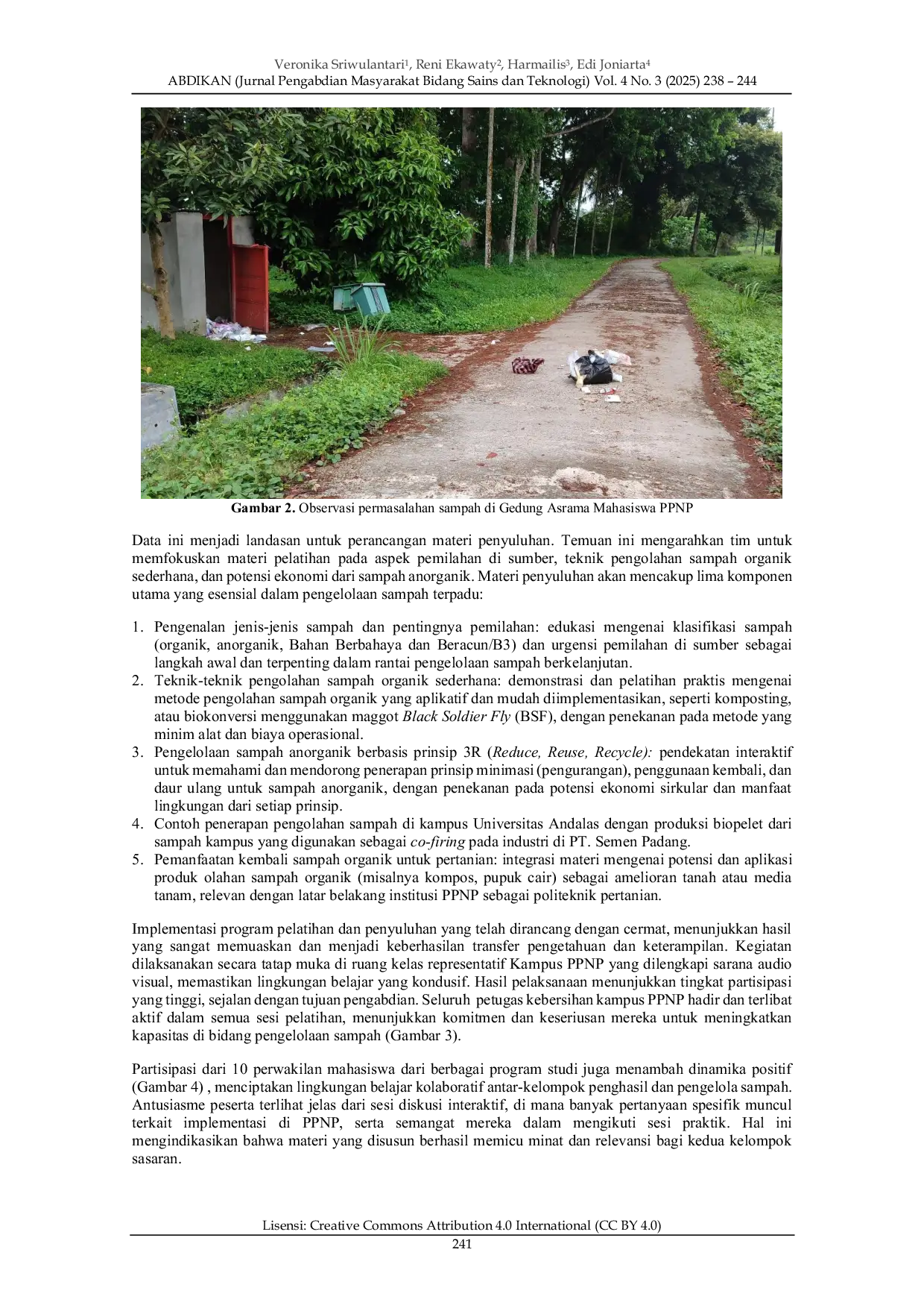 JURIS Penyuluhan dan Pendampingan Pengelolaan Sampah di Kampus PPNP Upaya Pengabdian kepada Masyarakat