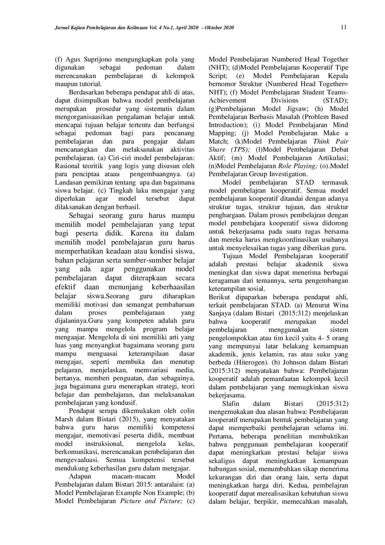 juris Pembelajaran Materi Luas Trapesium dan Lingkaran Menggunakan Model Kooperatif Tipe STAD Siswa Sekolah Dasar