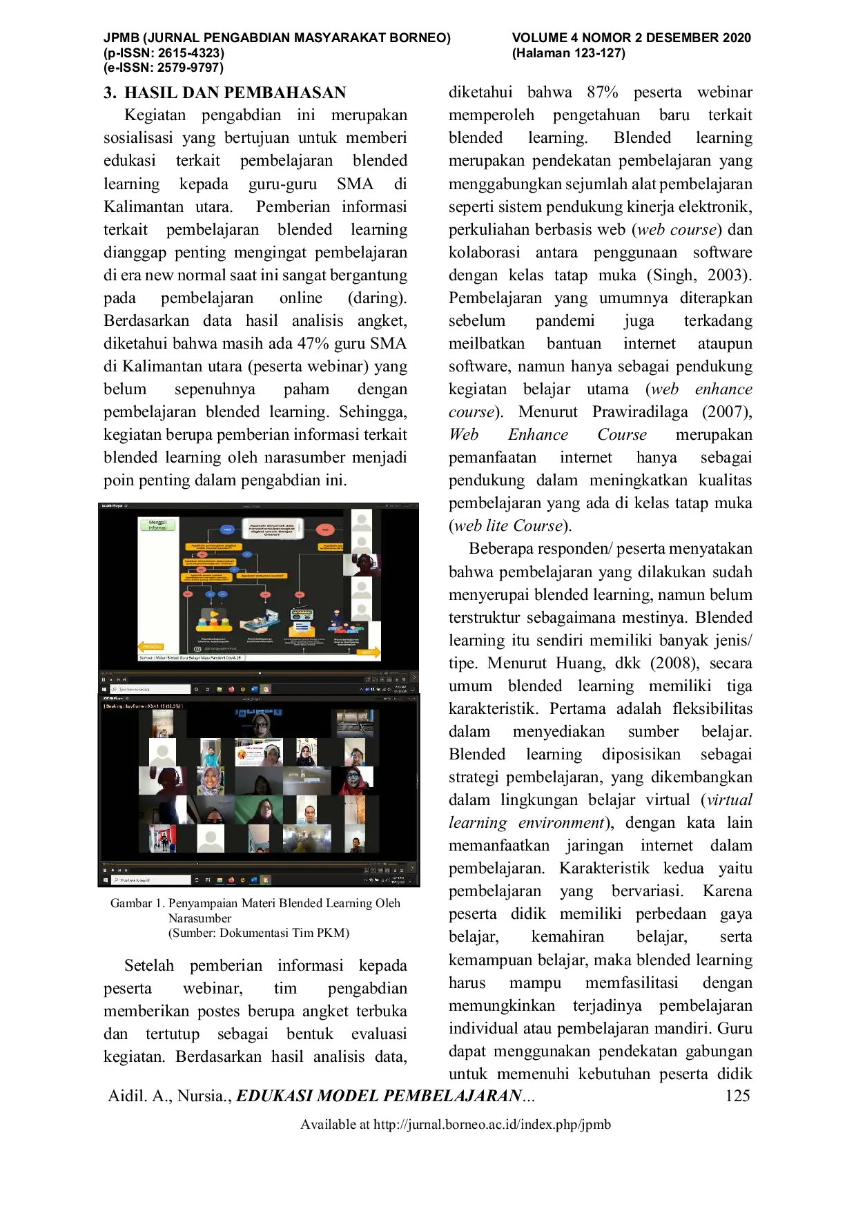 JURIS Edukasi Model Pembelajaran Blended Learning Bagi Guru SMA Sebagai Salah Satu Solusi Pembelajaran Efektif Di Era New Normal