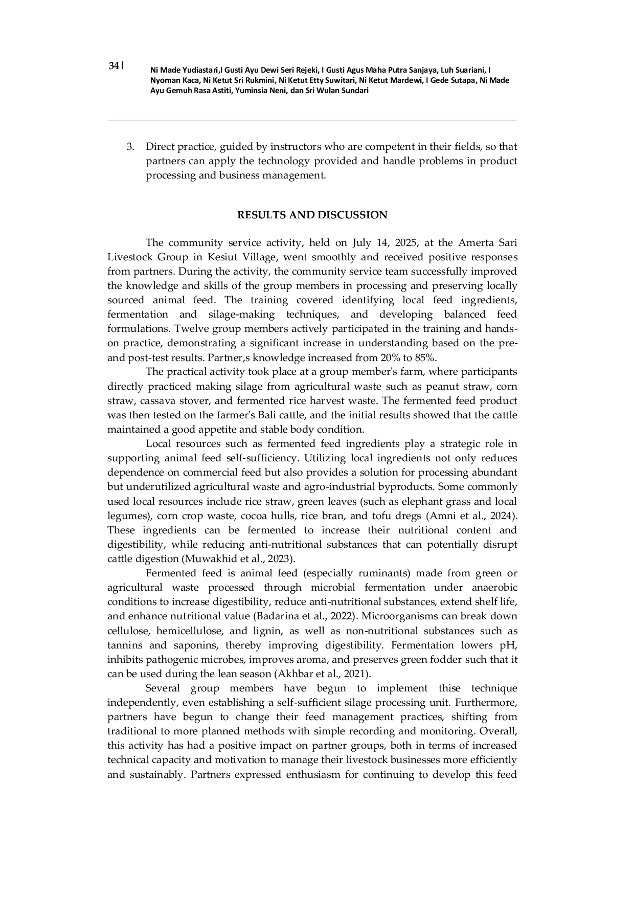 JURIS Utilization of Local Resource Feed For Balinese Cattle