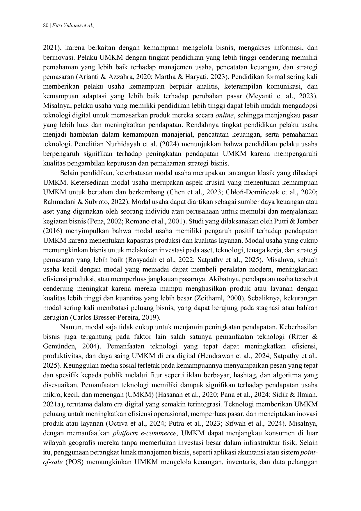 JURIS Pengaruh Tingkat Pendidikan Modal Usaha dan Teknologi Terhadap Pendapatan UMKM Pesisir di Nagari Katapiang