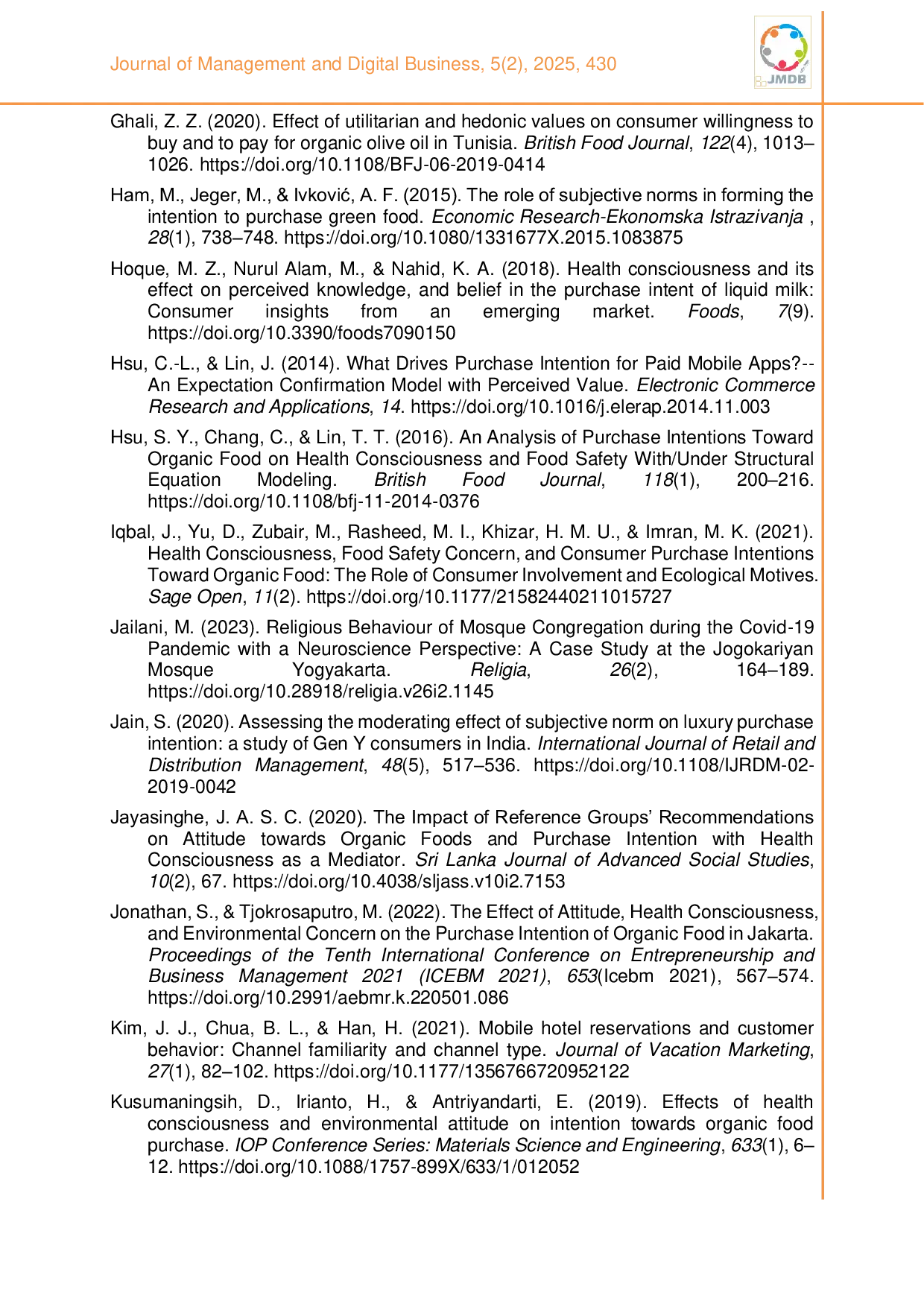 JURIS Analysis of consumer motivation on purchase intention of Flimty Fiber A study on Flimty Fiber consumers in West Kalimantan