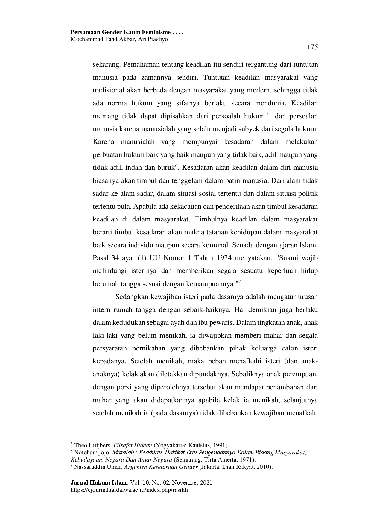 juris Persamaan Gender Kaum Feminisme dalam Pembagian Harta Waris Ditinjau dari Perspektif Madzhab Syafi i