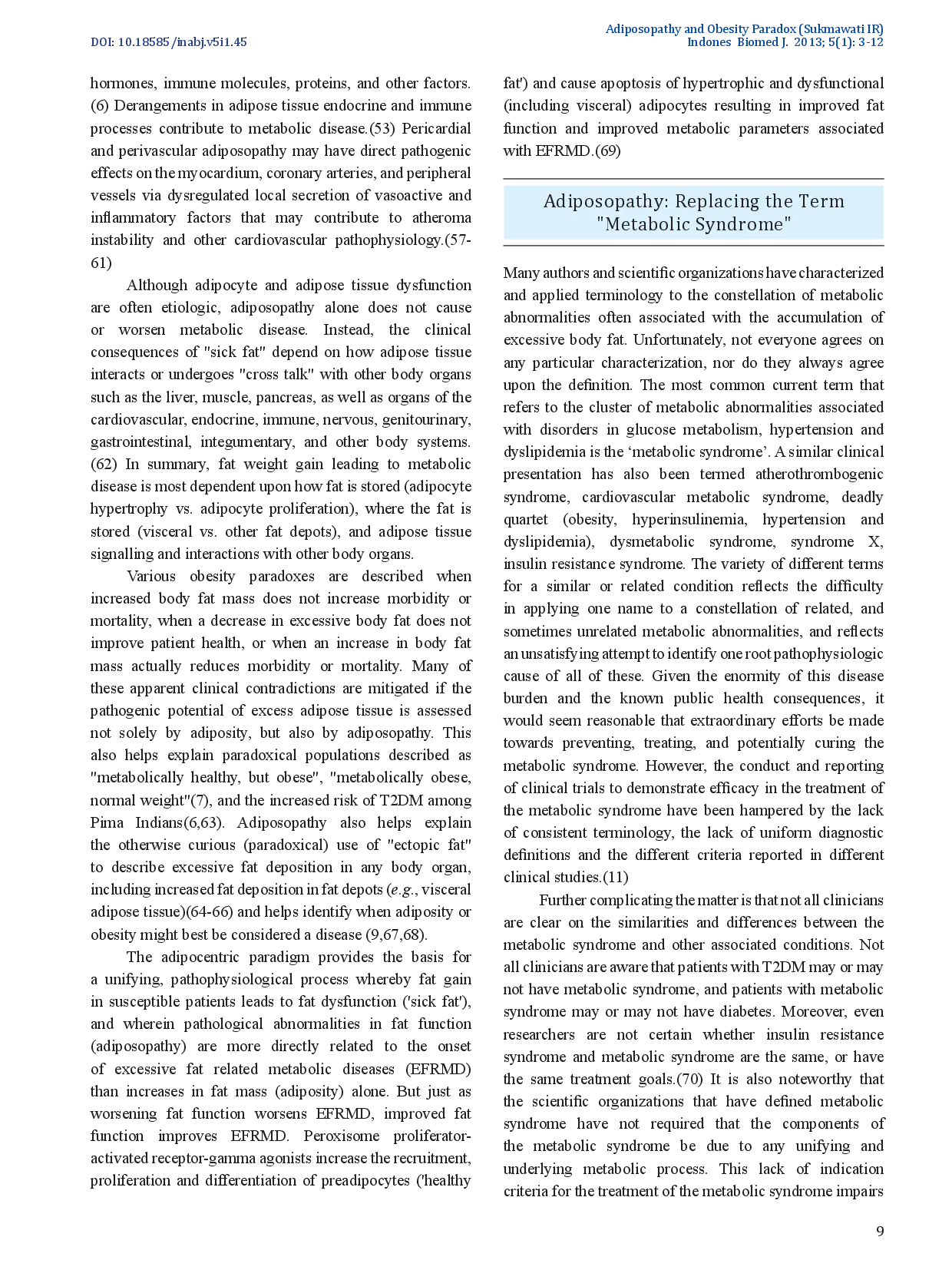 juris Adiposopathy and Obesity Paradox